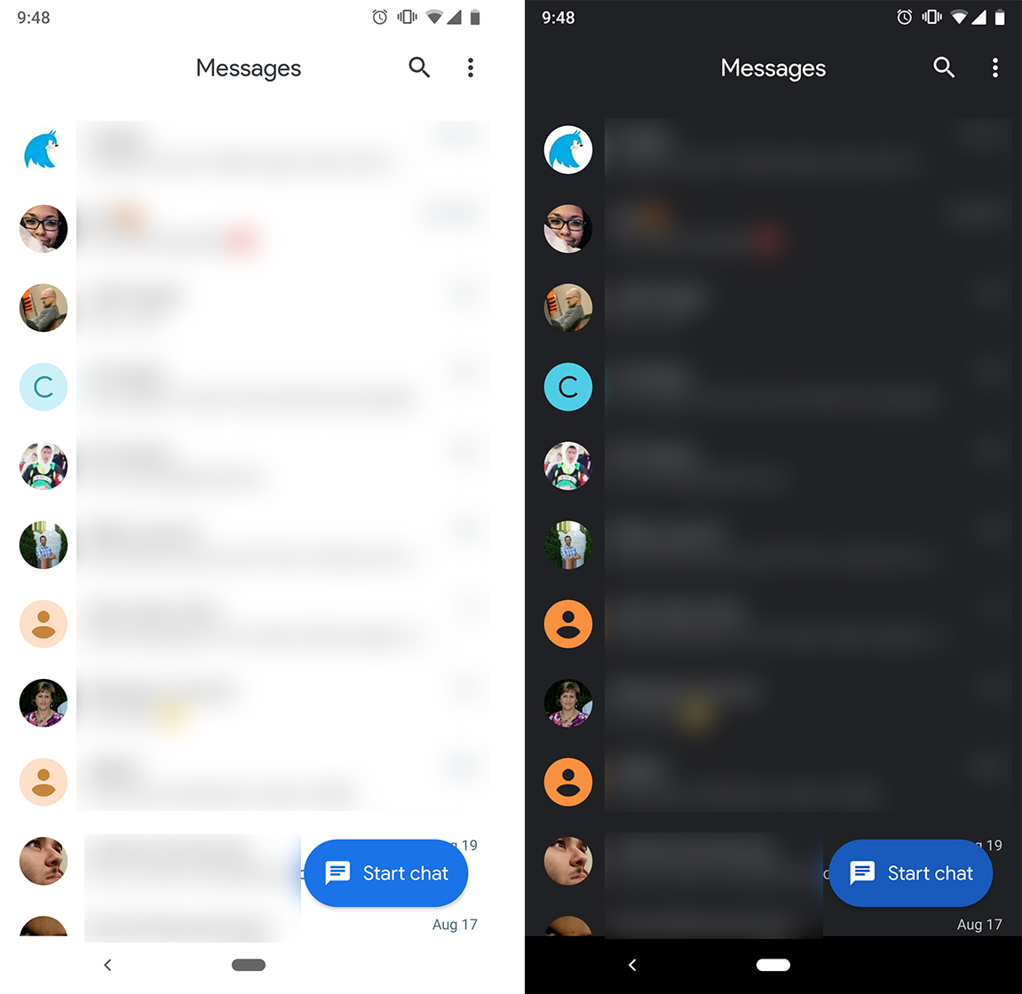 Messages redesign