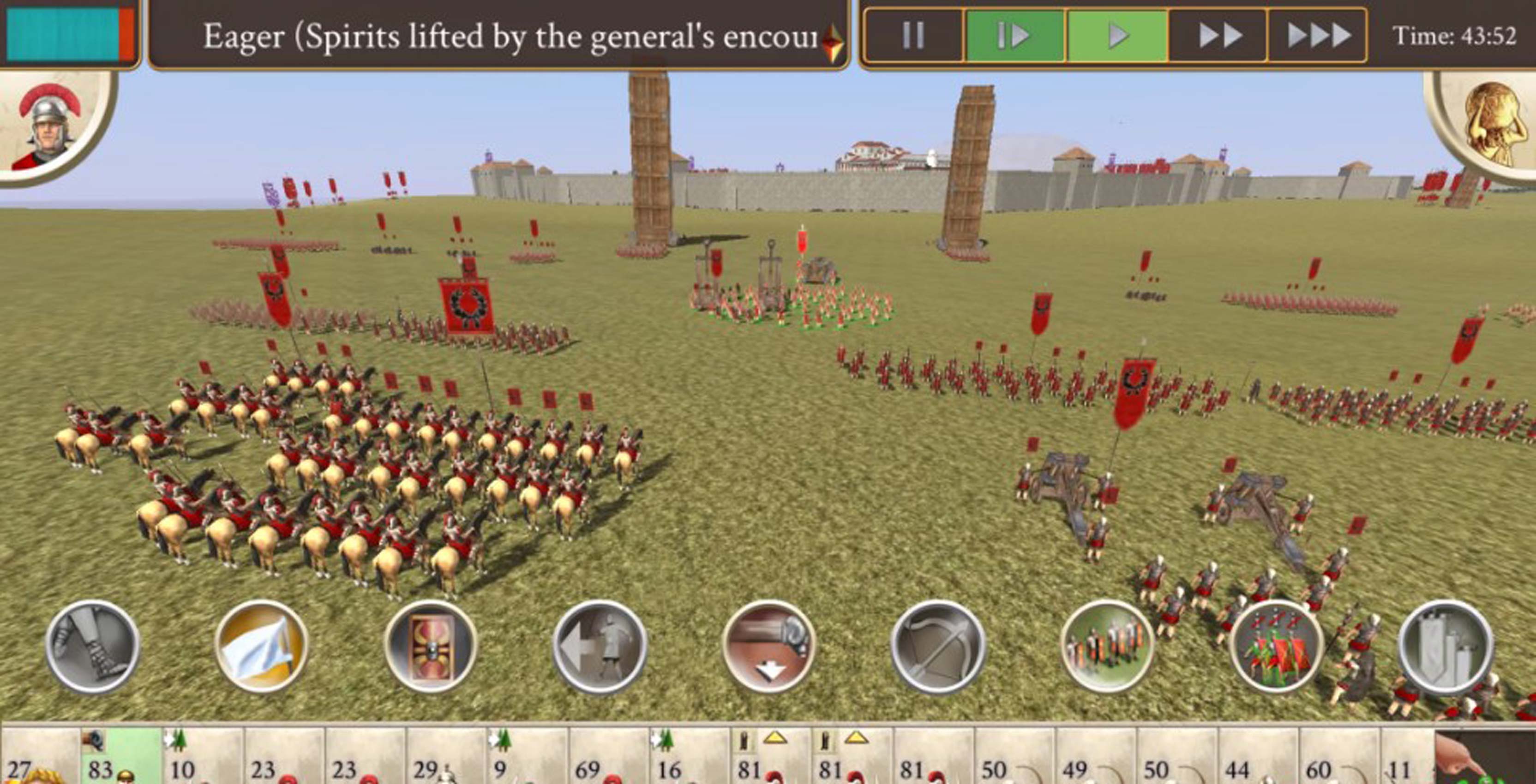 Rome Total War's new iPhone interface