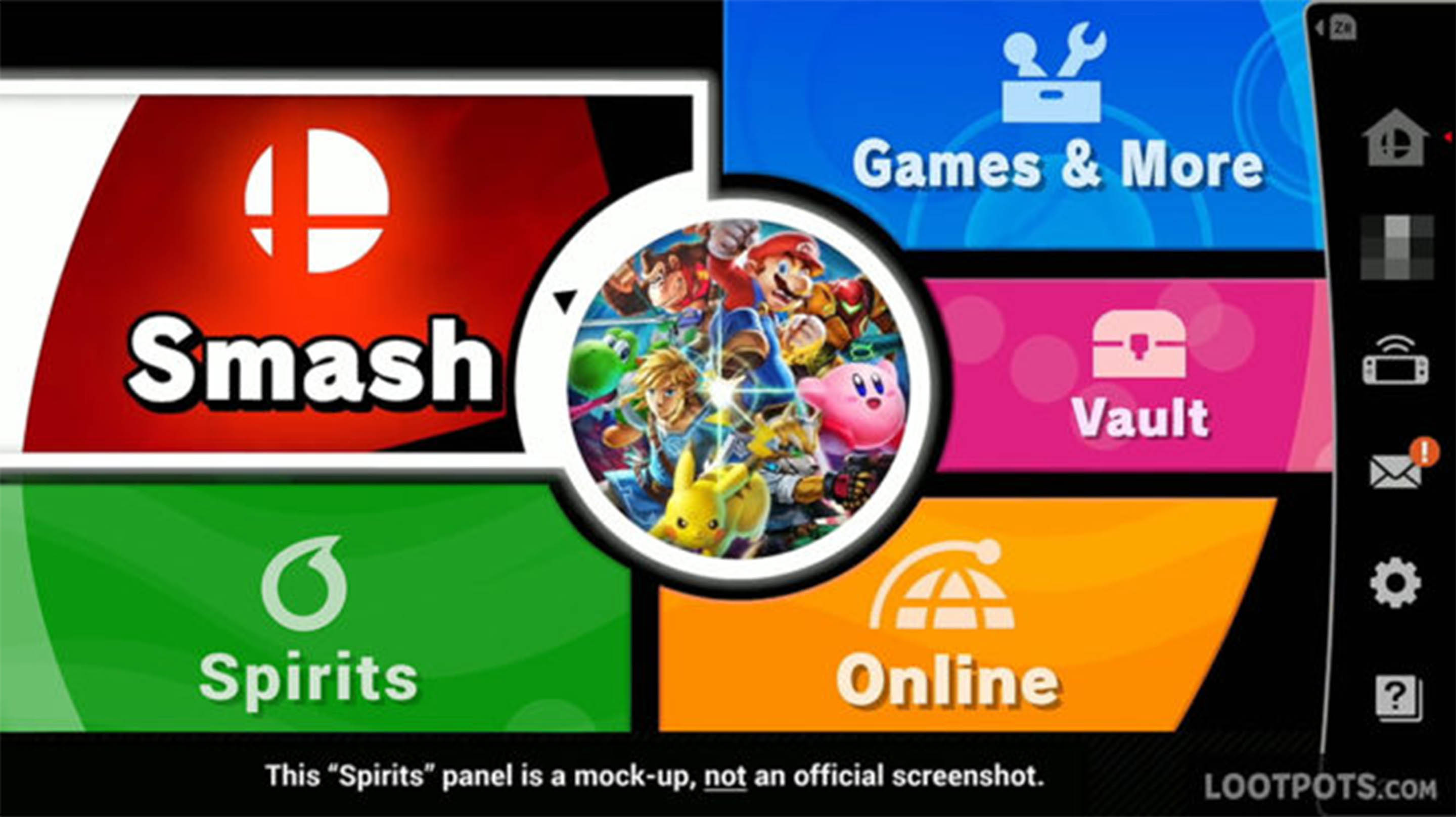 Super Smash Bros. Ultimate menu recreation