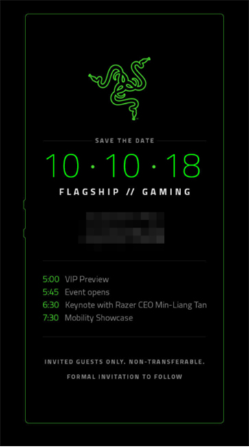 Razer Phone 2 save-the-date
