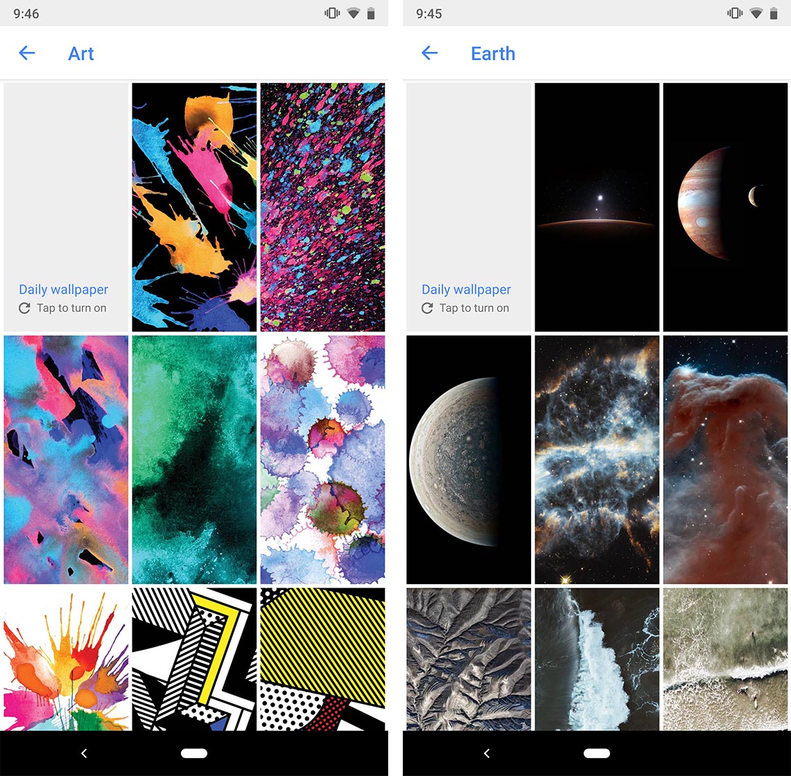 Google Wallpapers Art and Earth collections
