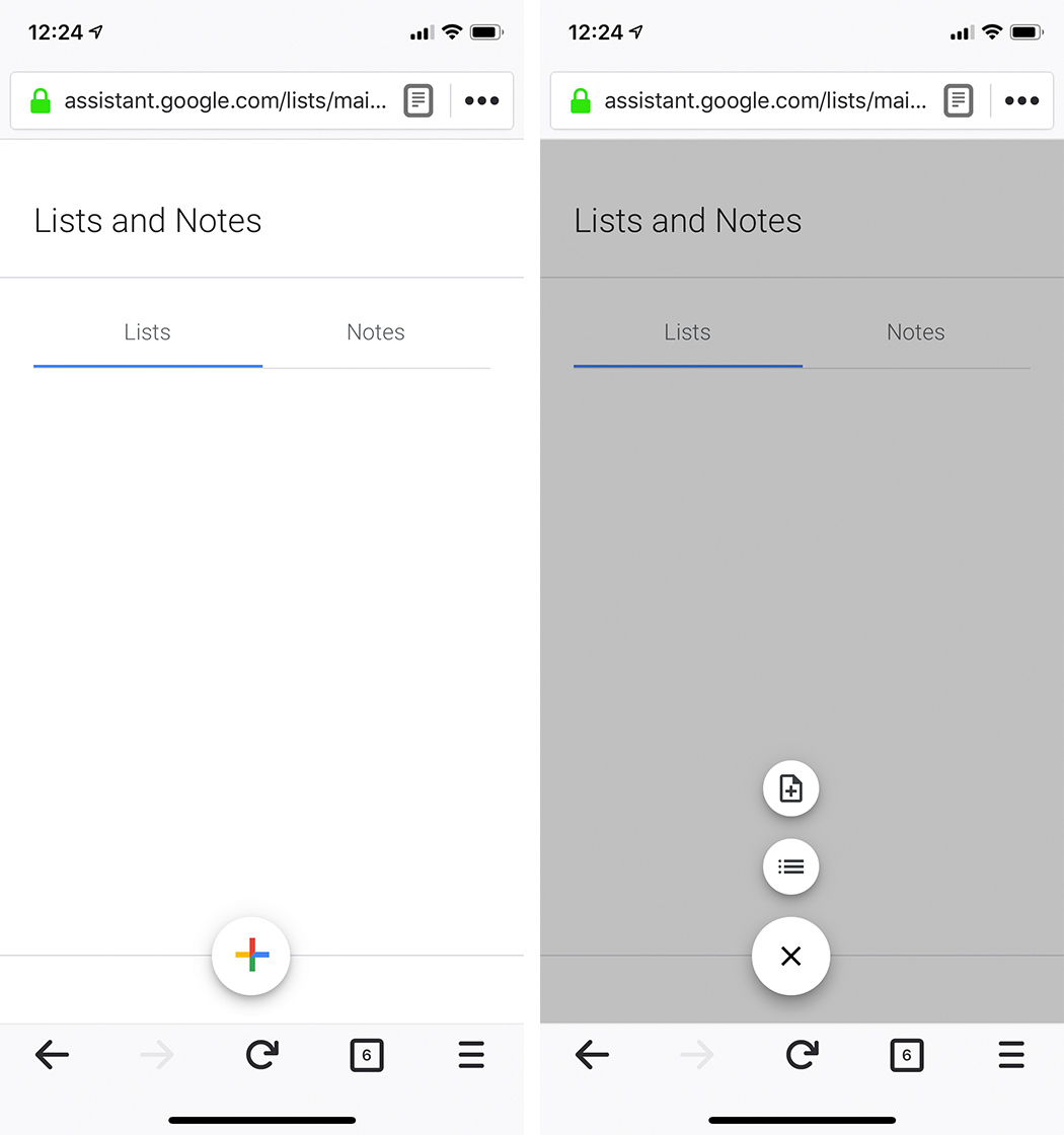 Lists and Notes web app