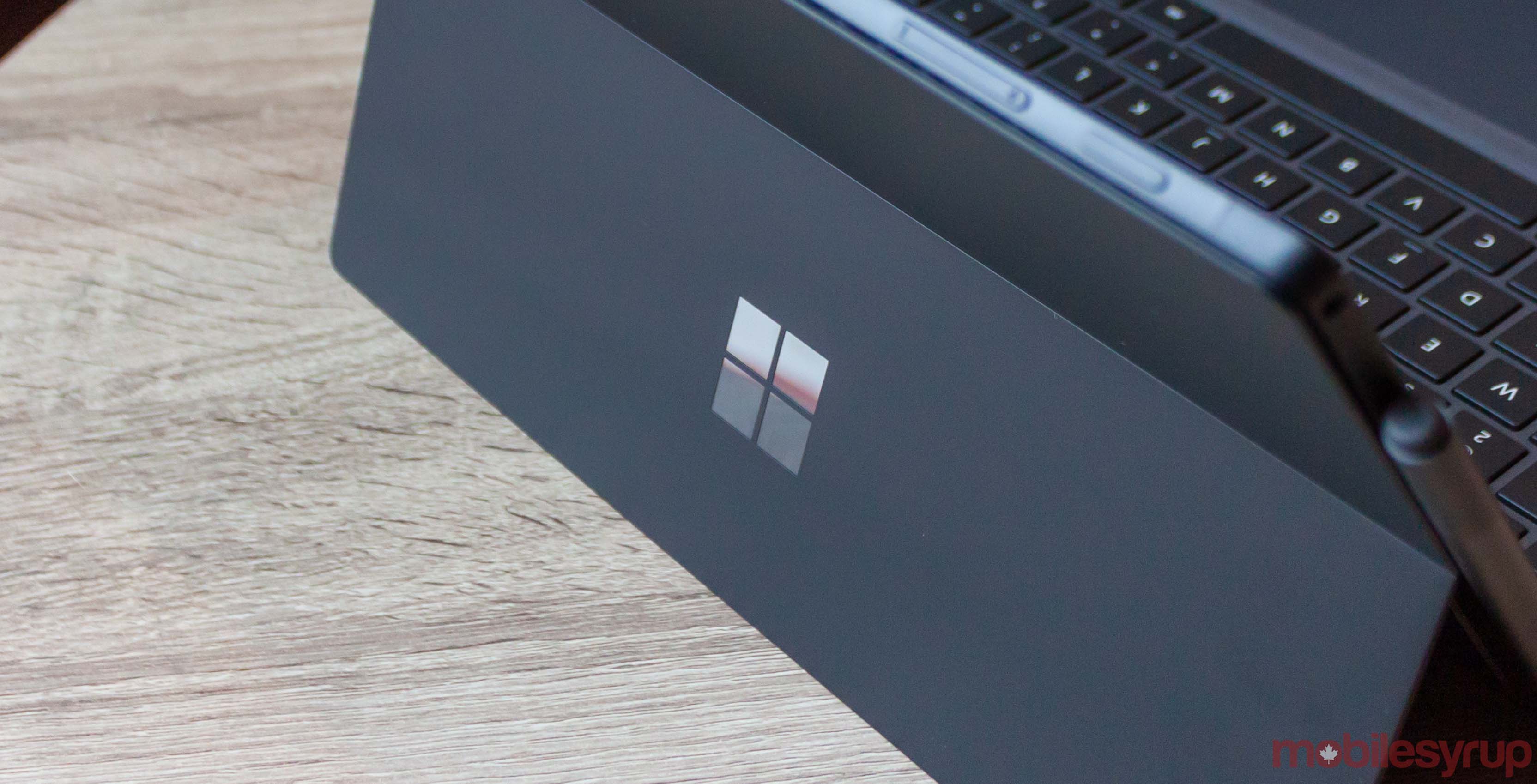 Microsoft Logo on Surface Pro 6