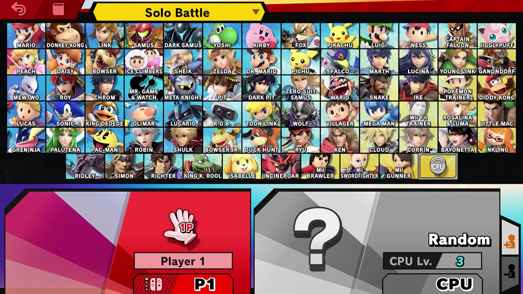 Super Smash Bros. Ultimate final roster