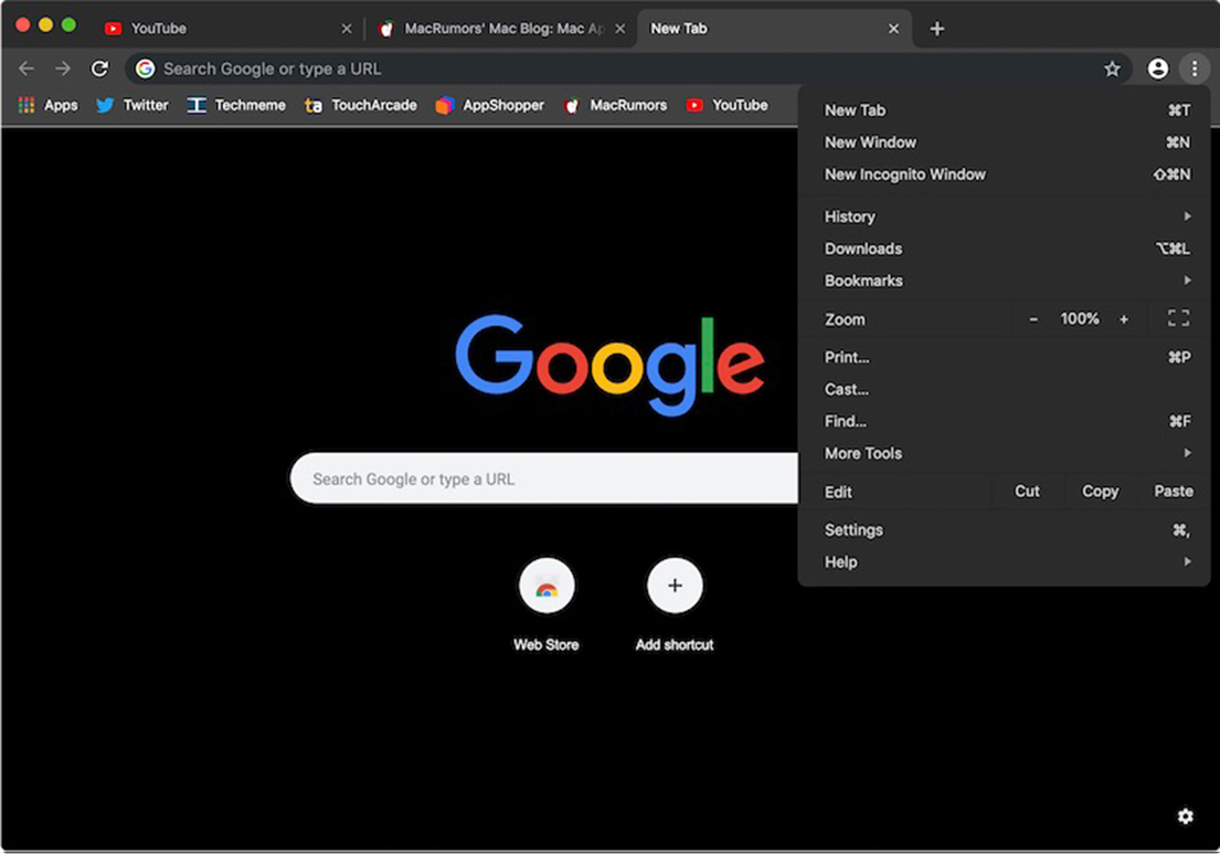 dark mode google chrome desktop