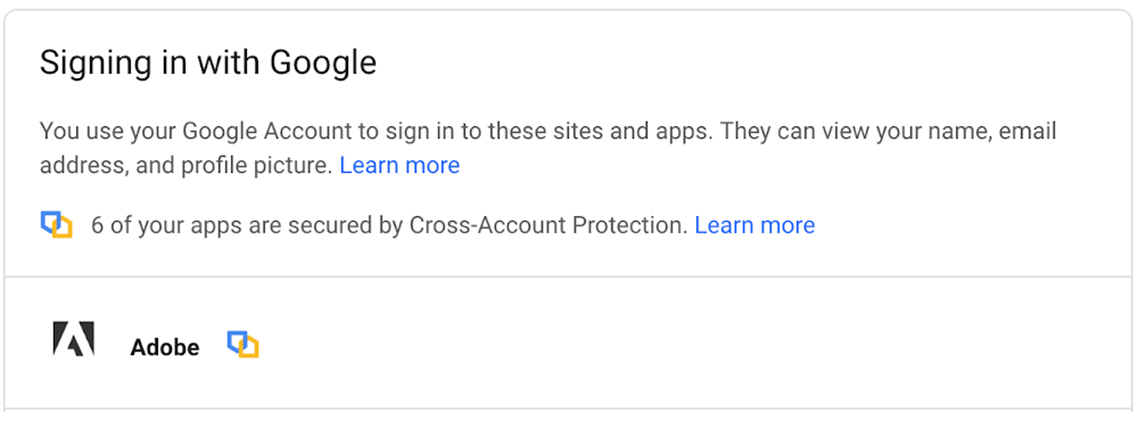 Google Cross Account Protection