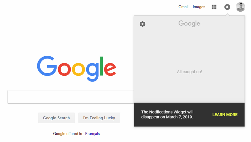 Google Notification Widget
