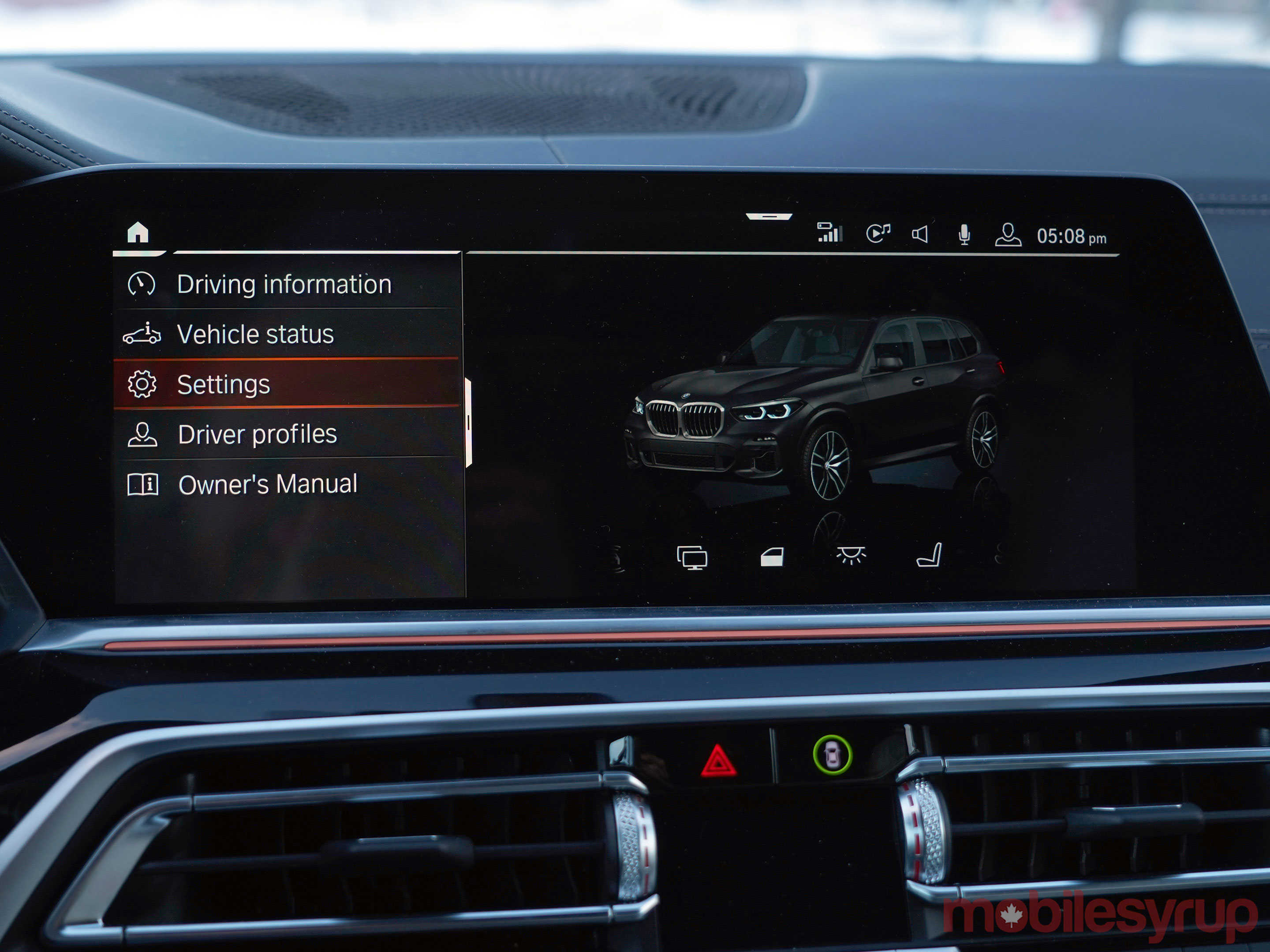 BMW iDrive interface