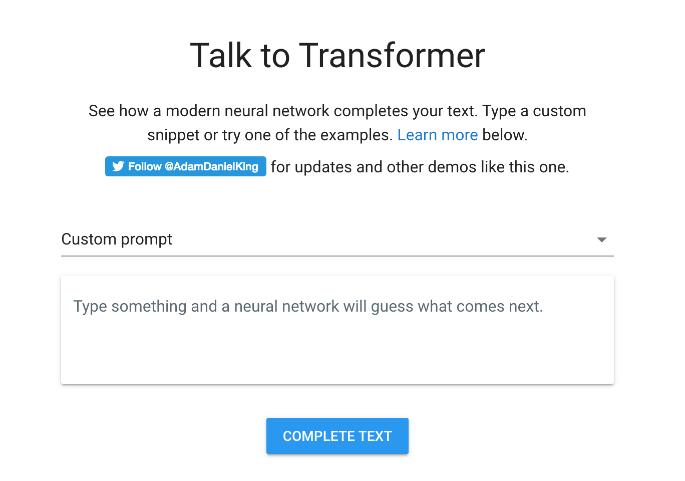 AI text generator writes you a story or poem with any prompt given