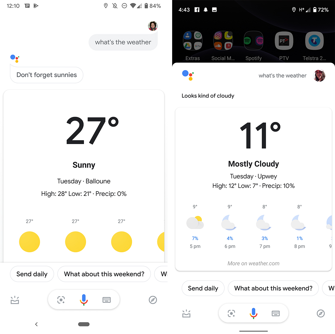 Google Assistant answer card