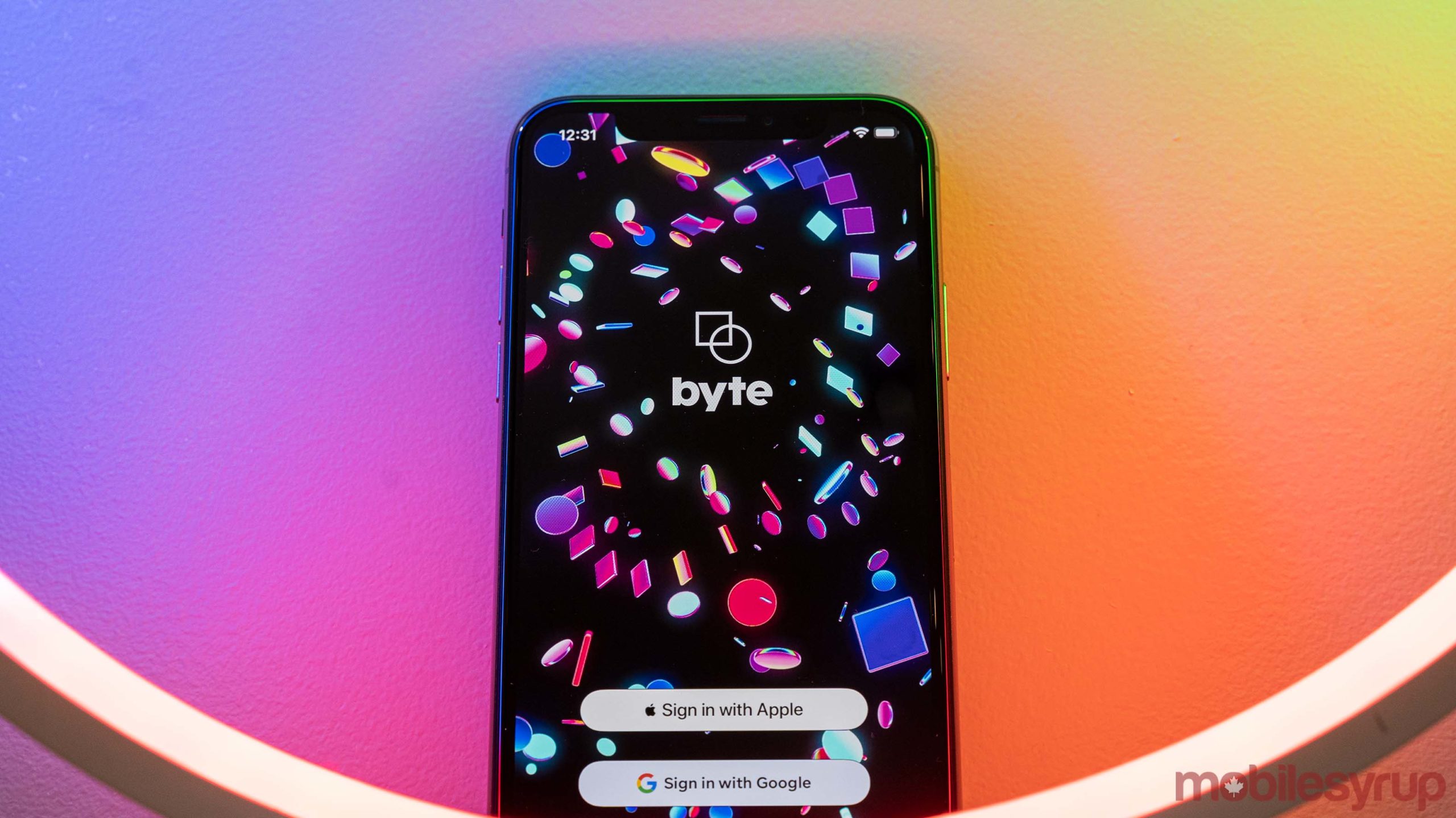Byte app on iOS