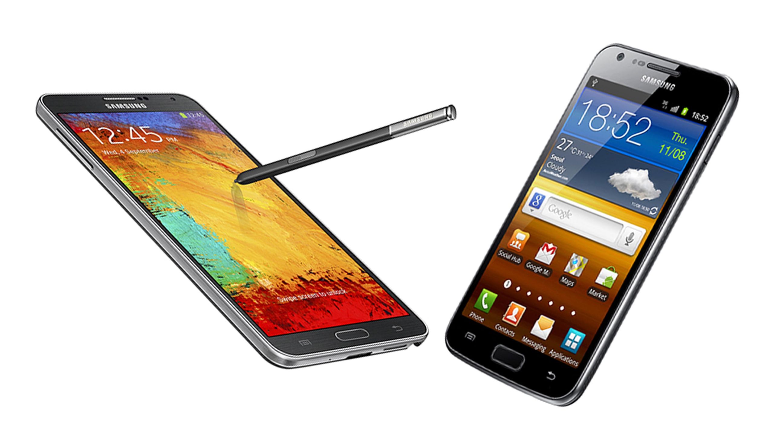 Samsung Galaxy Note 3 and Galaxy SII