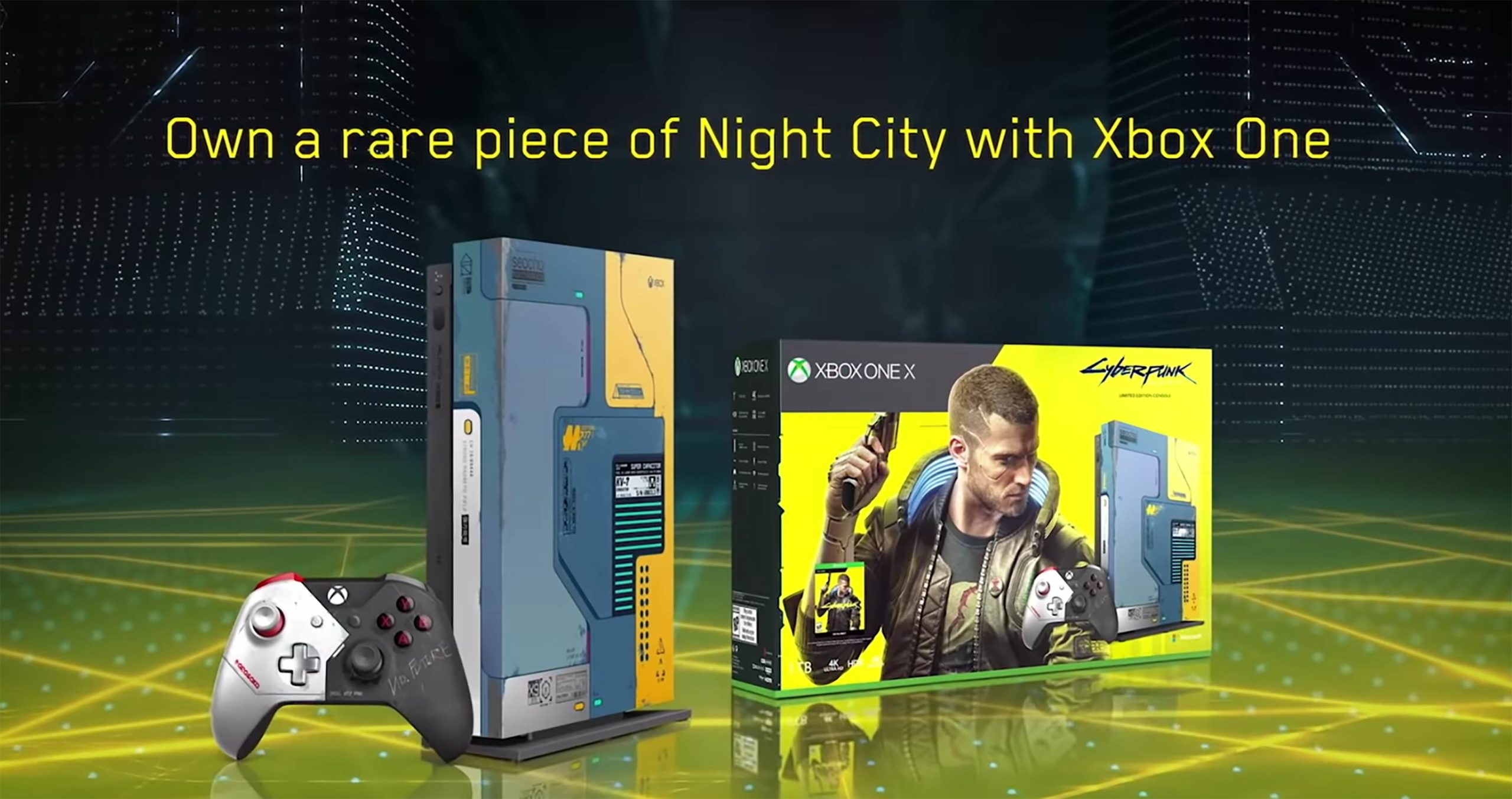jamón Mecánicamente En realidad Microsoft reveals Xbox One X Cyberpunk 2077 Limited Edition console