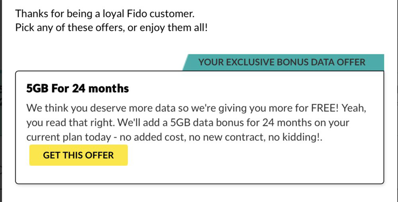 fido latest offers