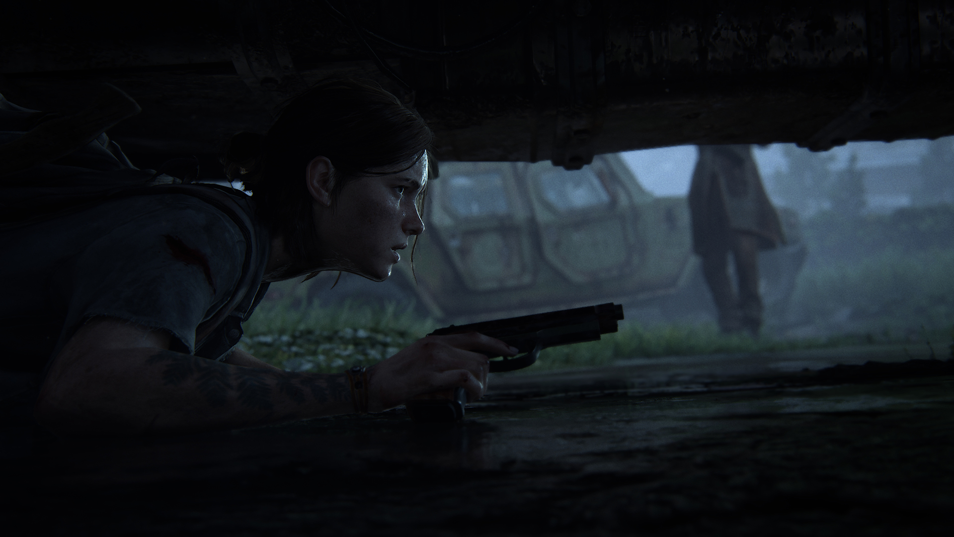 The Last of Us Part II Ellie prone