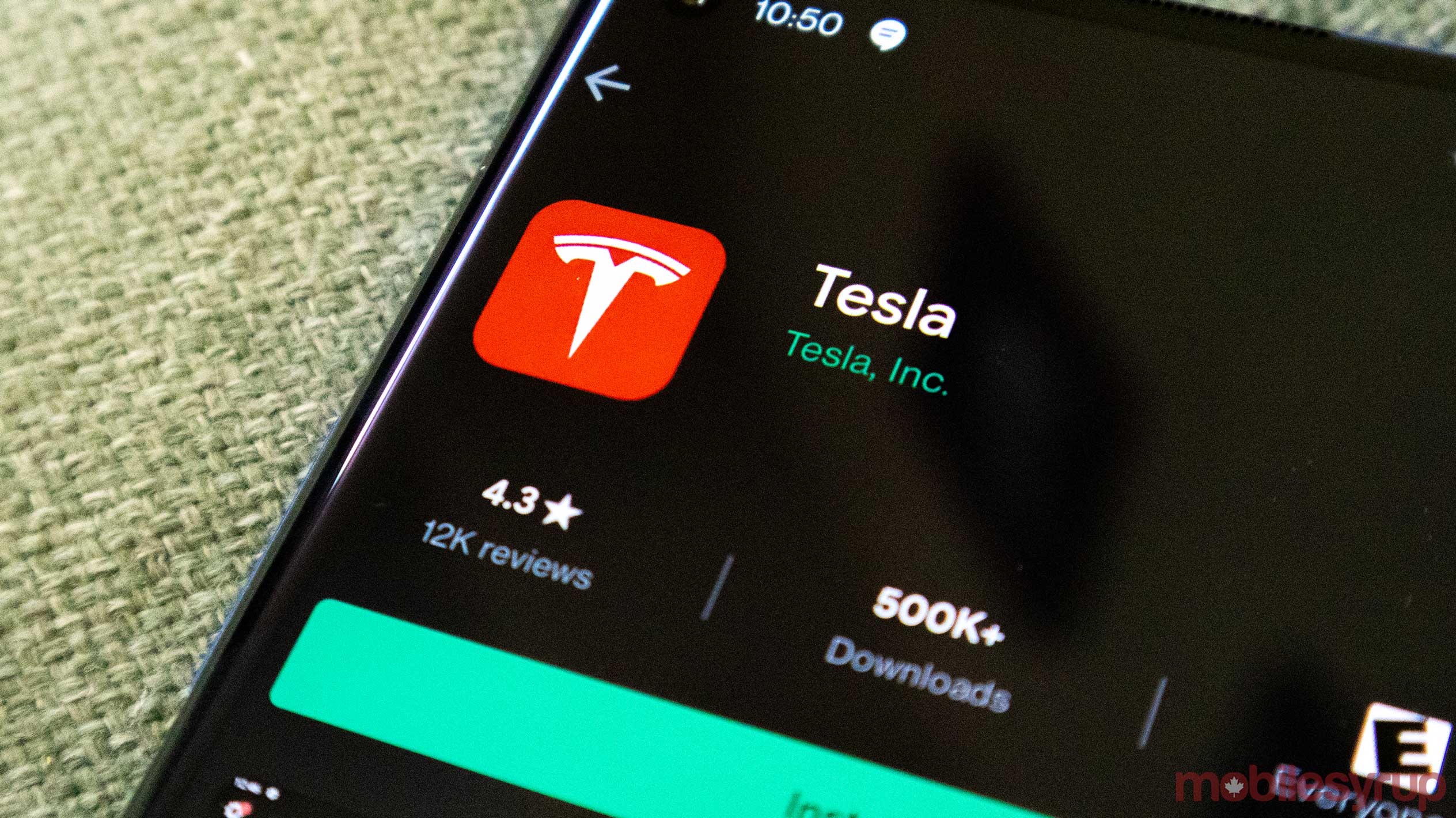 Tesla App Header