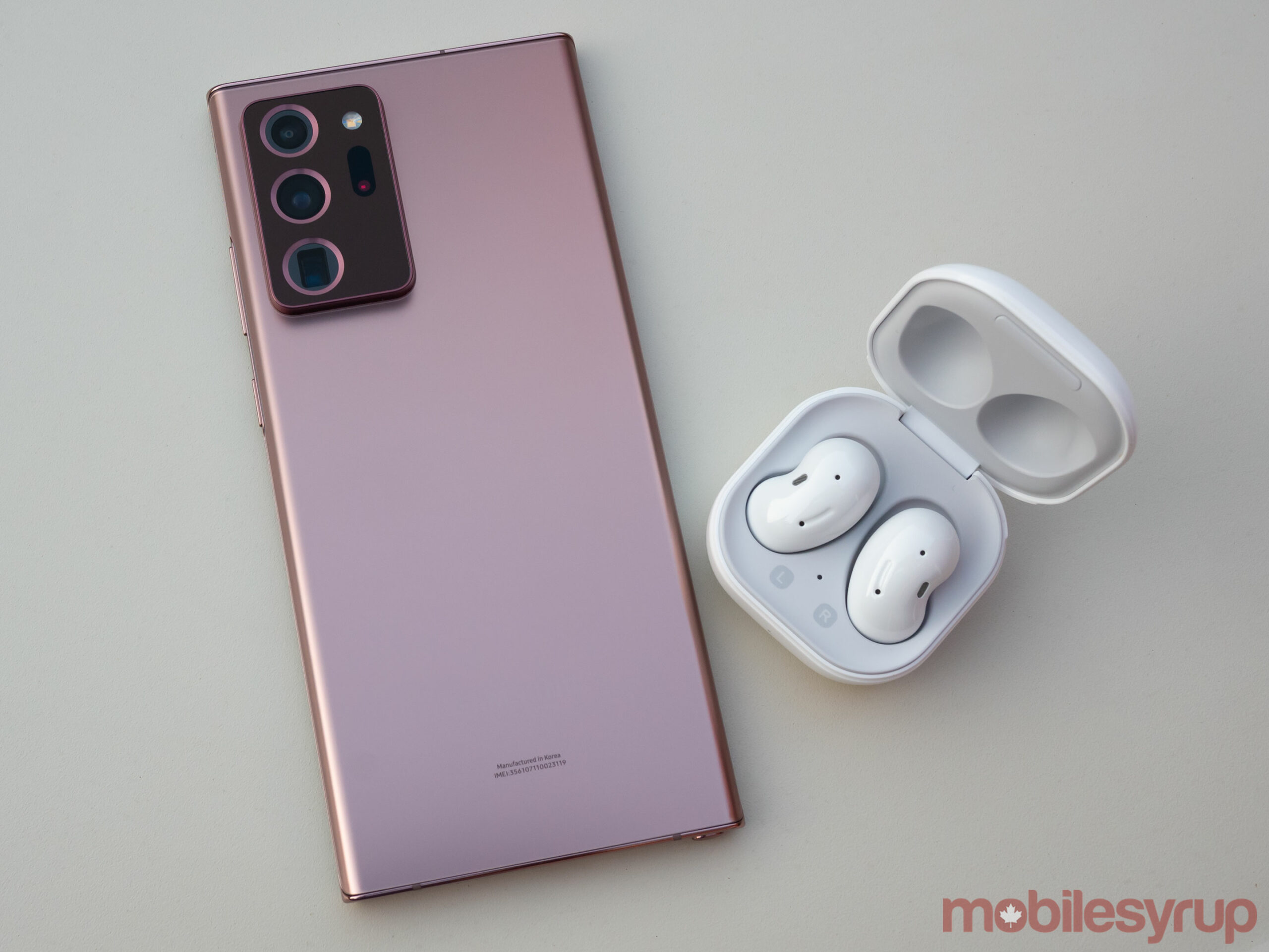 Galaxy Note 20 Ultra and Galaxy Buds Live 