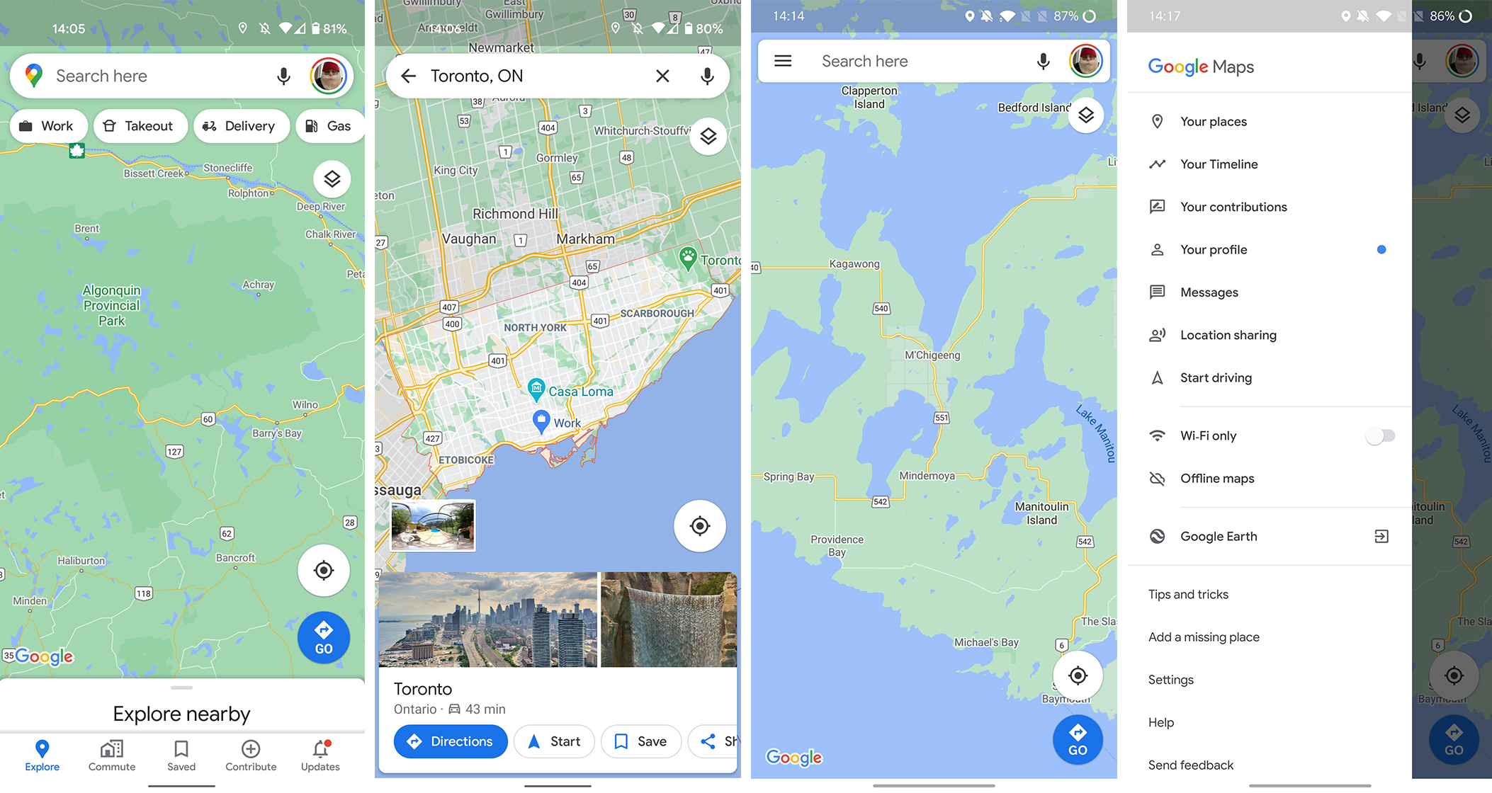 Google Maps Search Bar