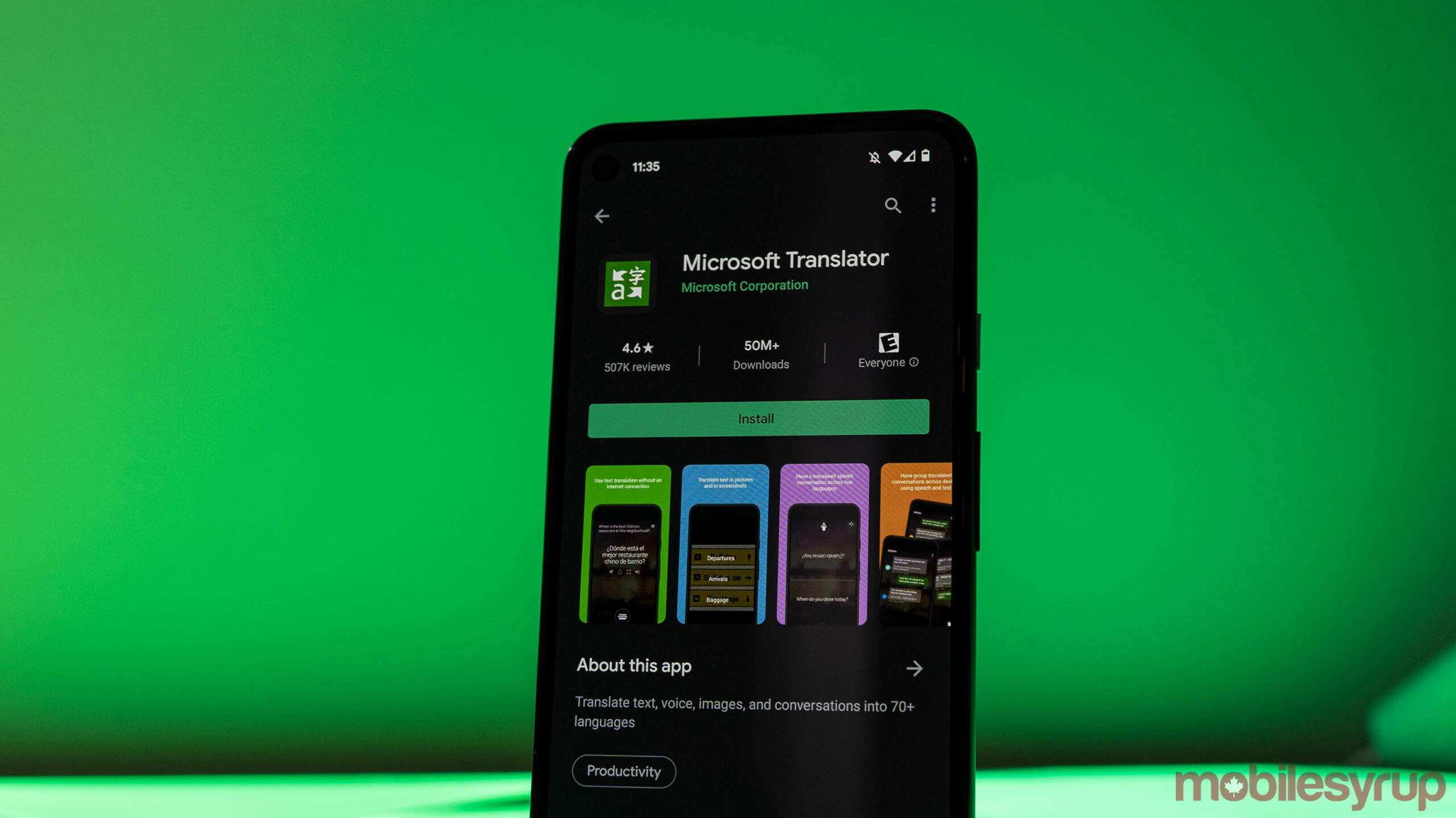Microsoft Translator on Android