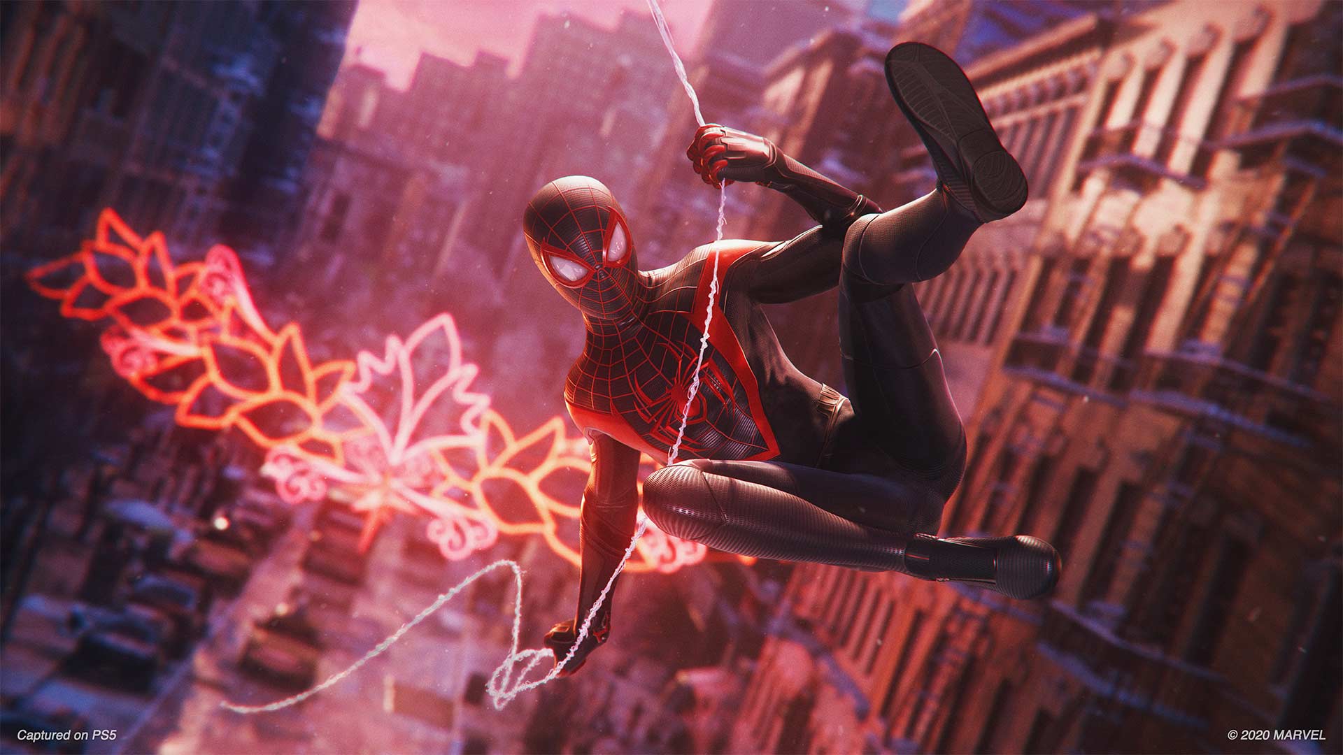 Marvel's Spider-Man: Miles Morales swinging