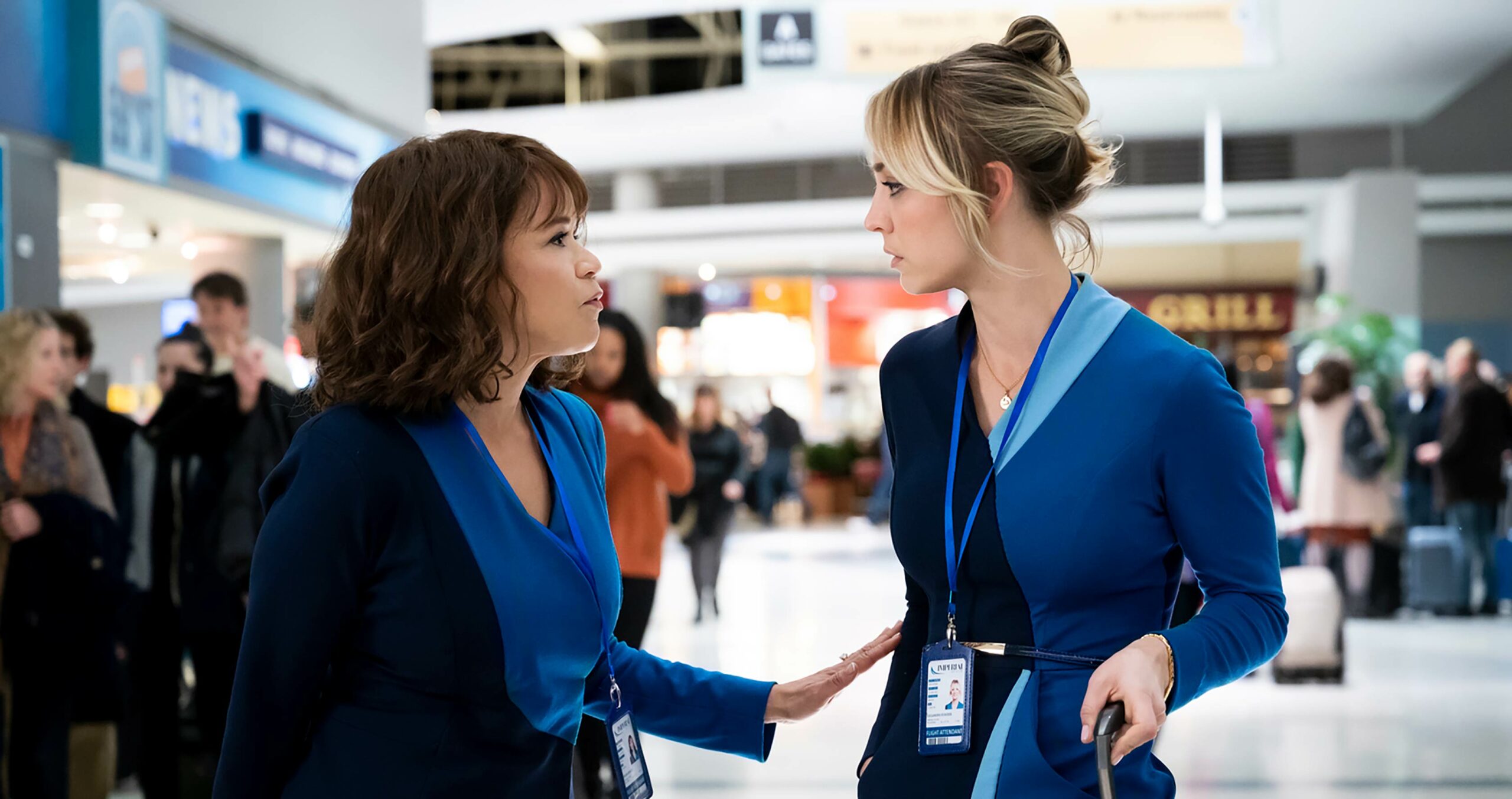 The Flight Attendant Kaley Cuoco and Rosie Perez