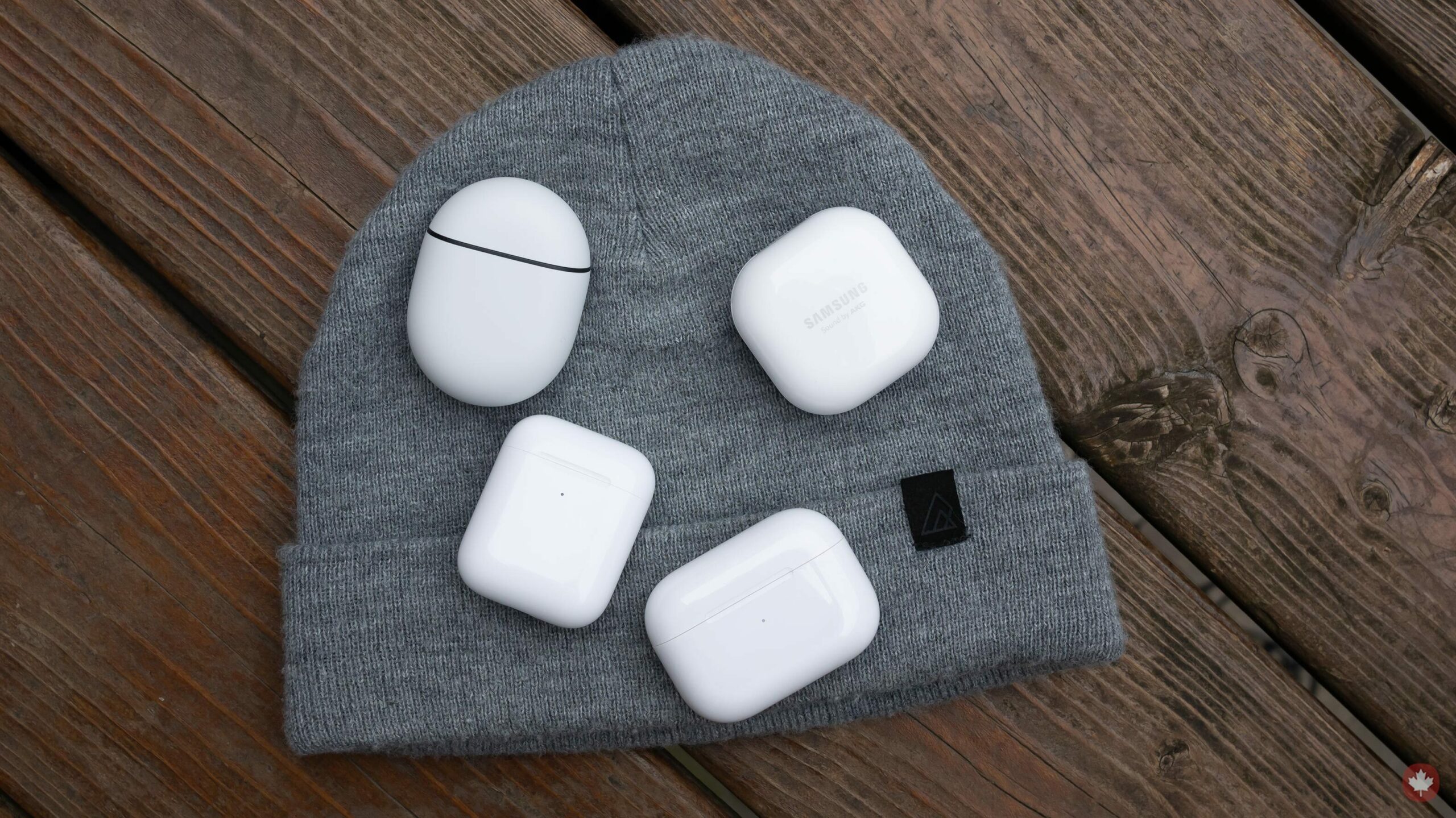 Earbuds on a touque