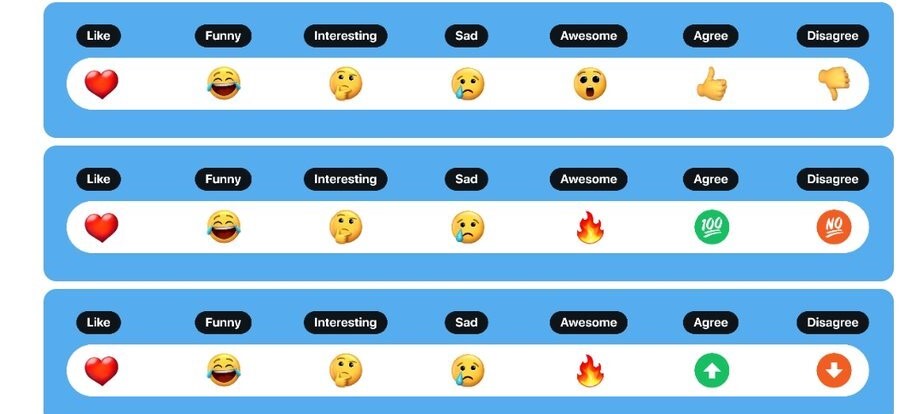 Twitter emoji reactions