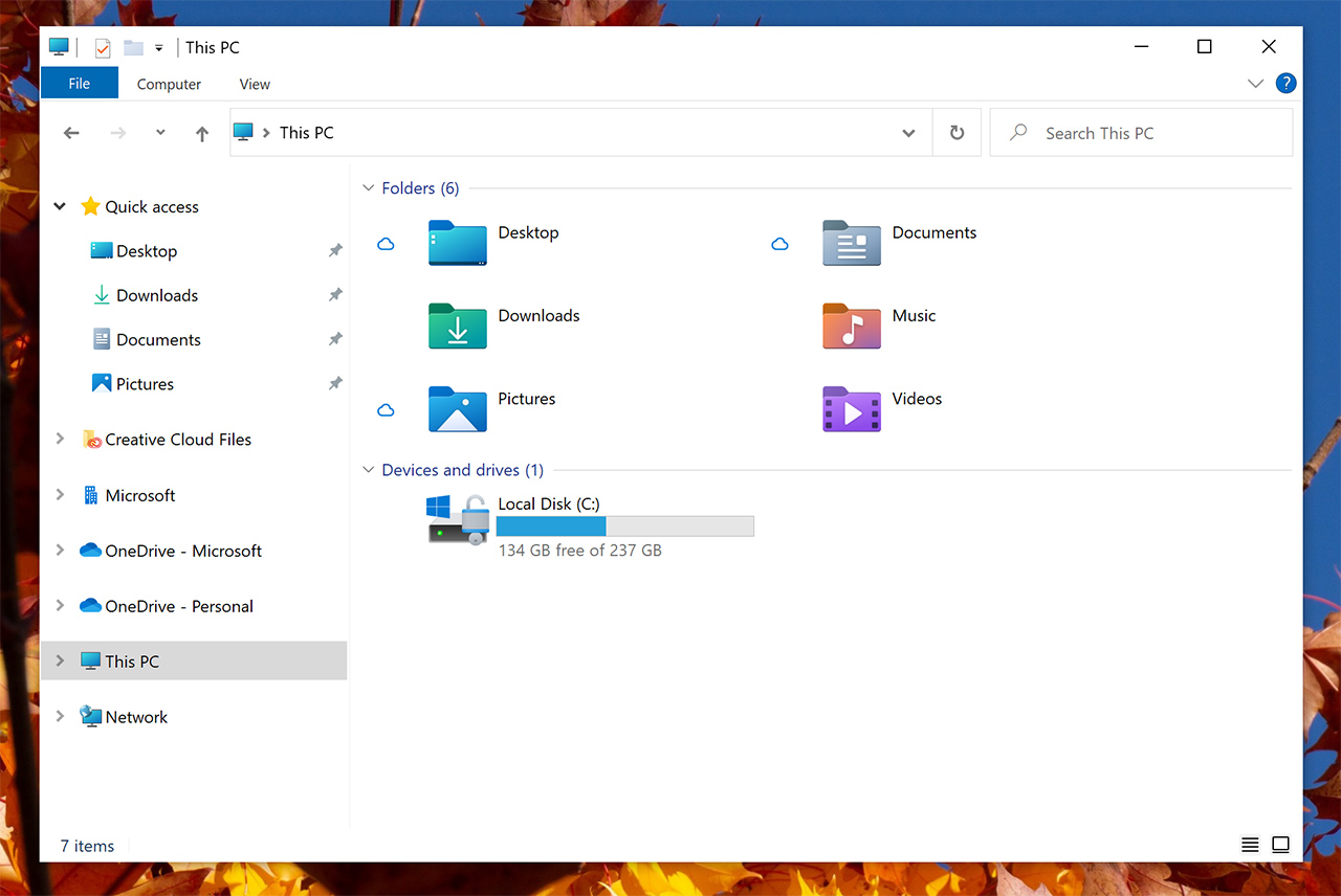 New folder icons in File Explorer on Windows 10