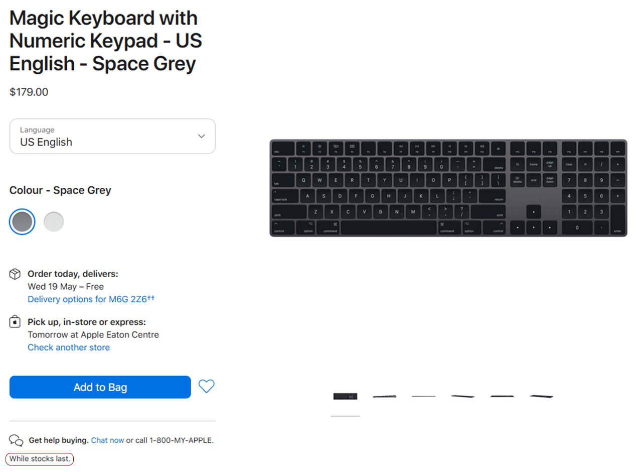 Apple discontinues Space Grey Magic Keyboard, Trackpad and Mouse
