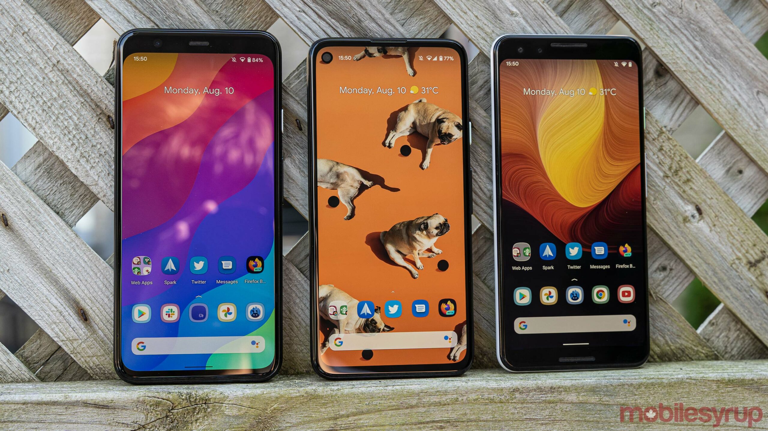 Google Pixel 4, 4a and 3