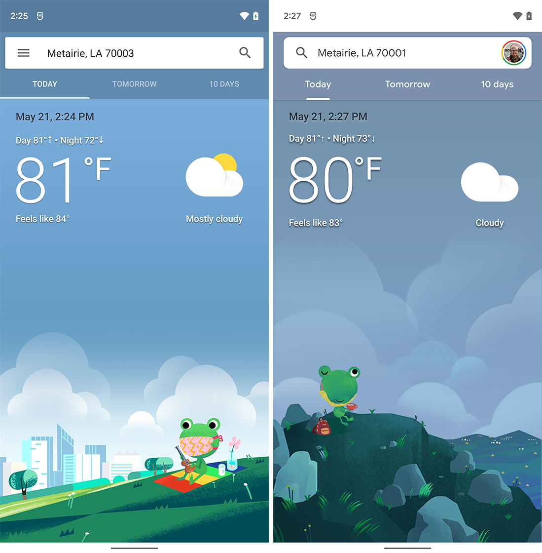 Google Weather App New Design