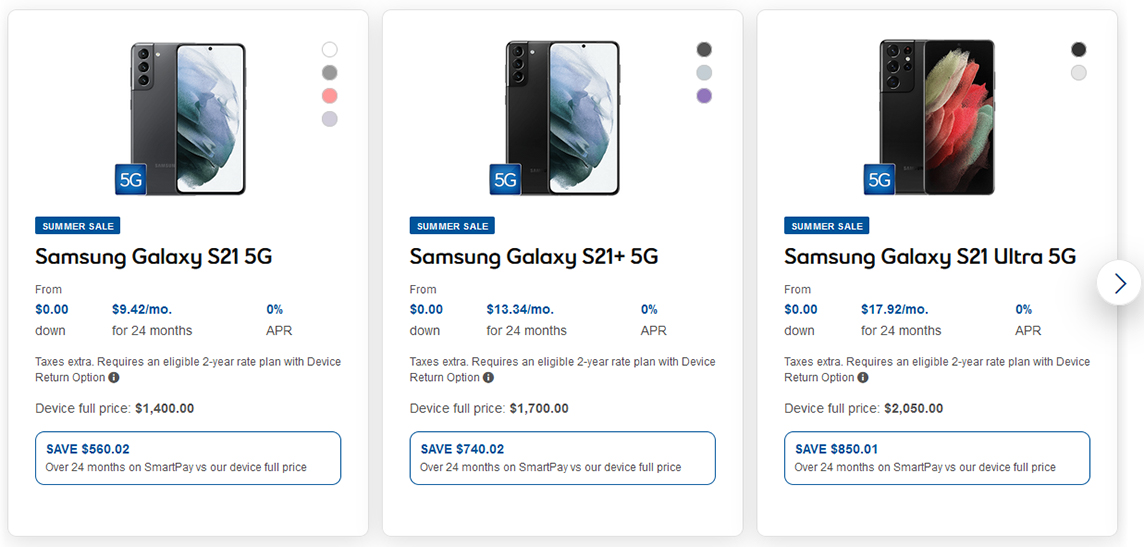 Bell Samsung Galaxy S21 Series Deal