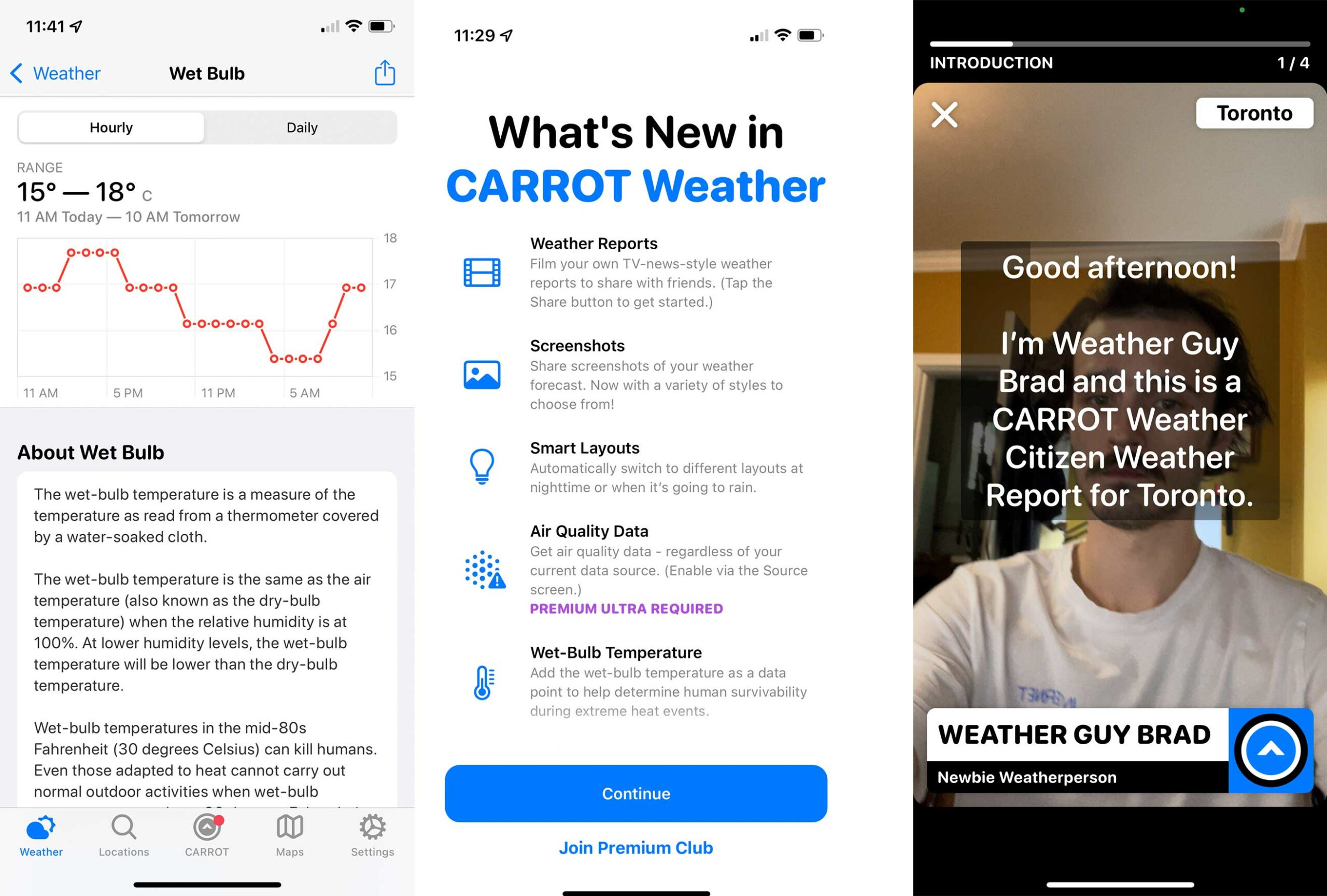 carrot weather data sources reddit