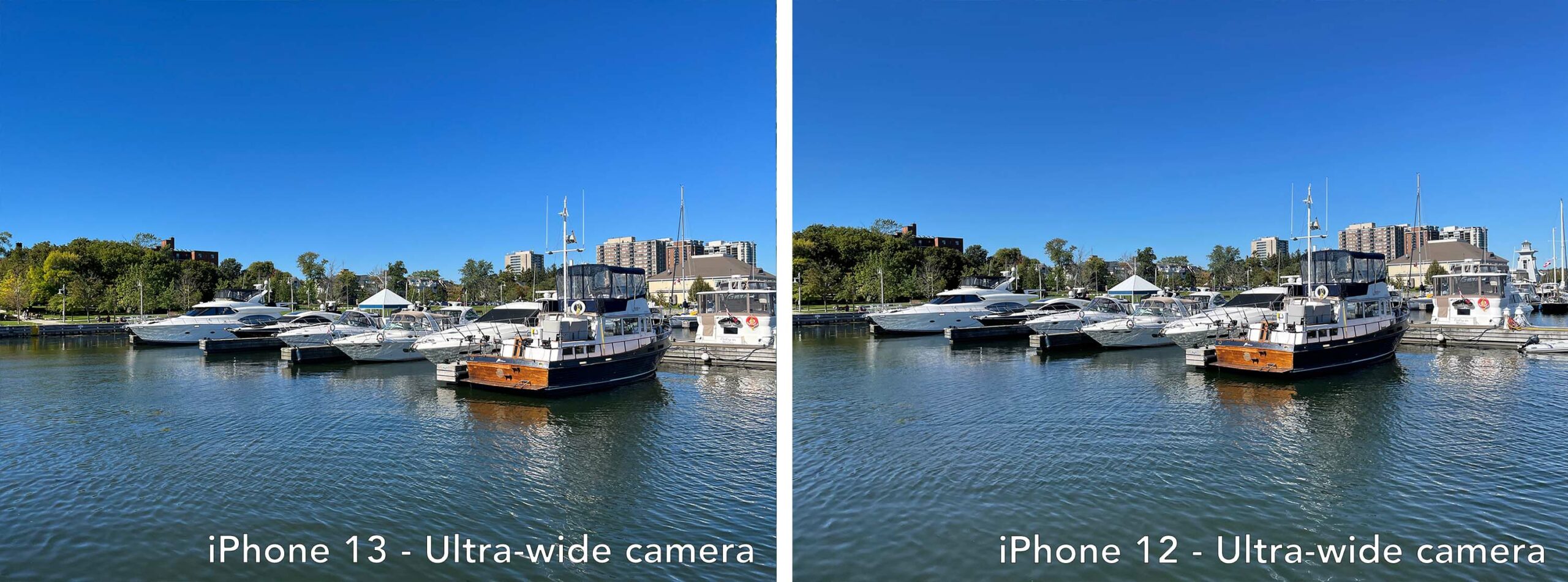 iPhone 13 vs iPhone 12 ultra-wide 