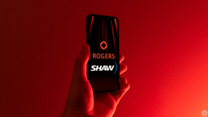 Rogers and Shaw logo on iPhone