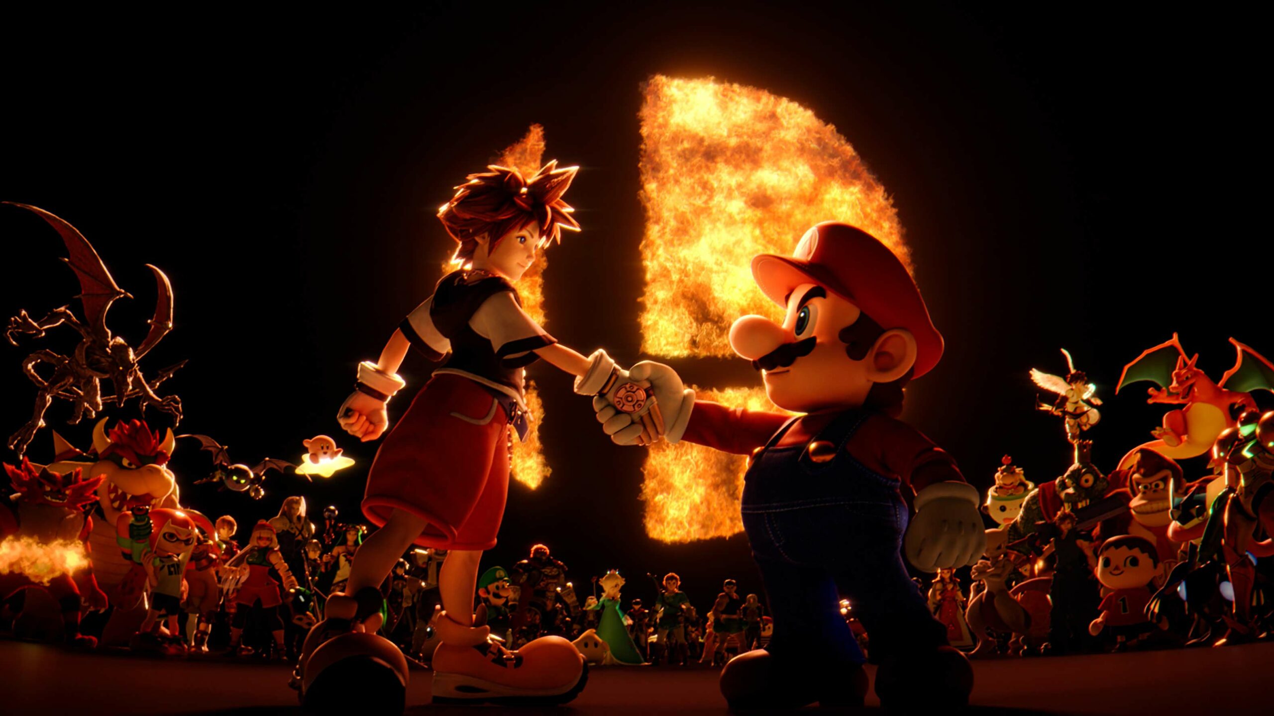 Super Smash Bros. Ultimate Sora and Mario