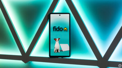 Fido logo on smartphone