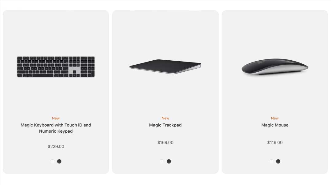 Black peripherals make a comeback at Apple Store