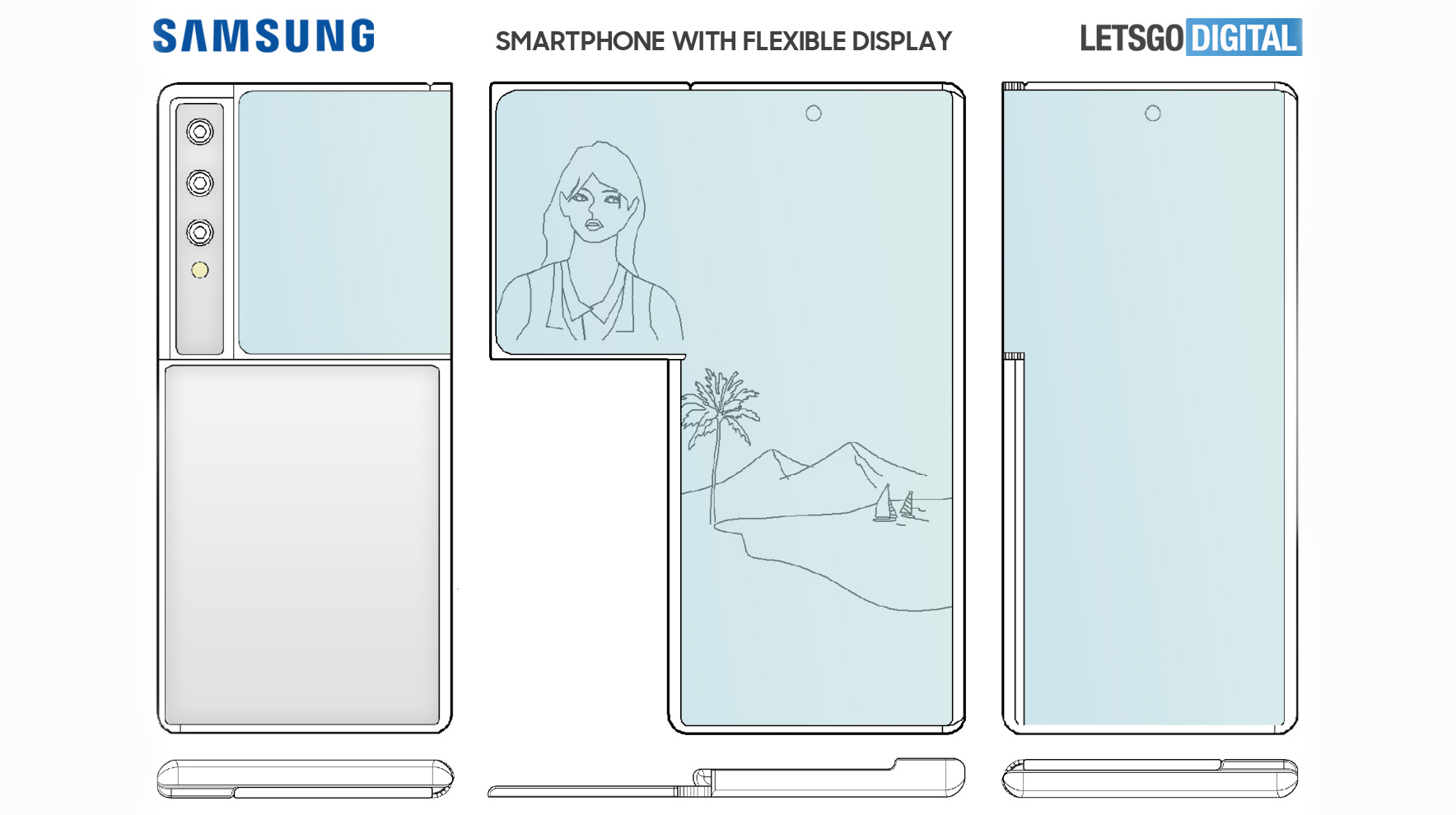 Samsung patents handset with L-shaped display thumbnail