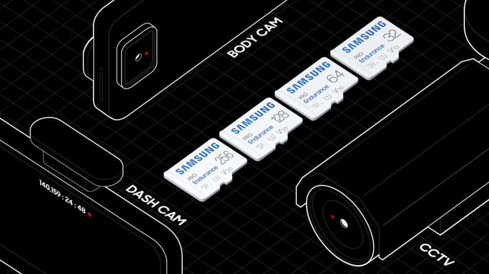 Las nuevas tarjetas de memoria dashcam de Samsung pueden grabar 16 años sin parar