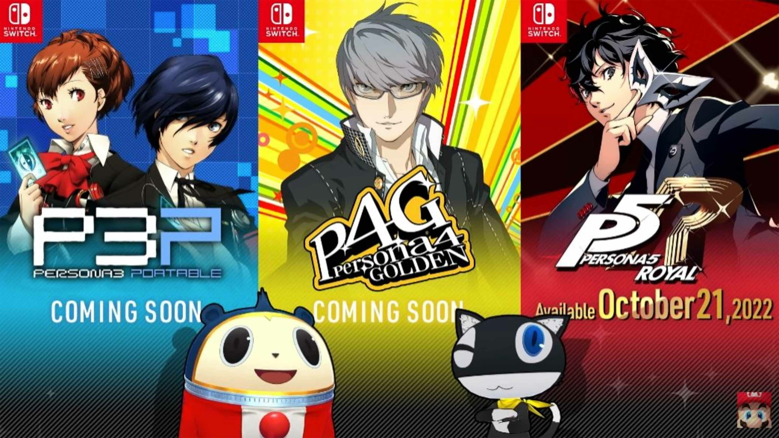 Persona 3, 4 and 5 on Switch