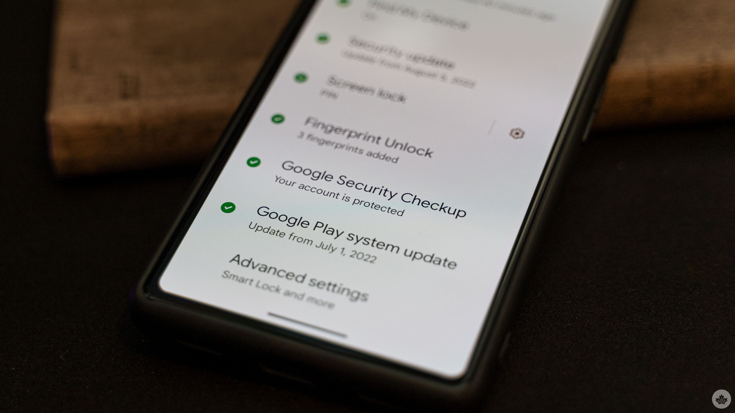 Google Play system update menu