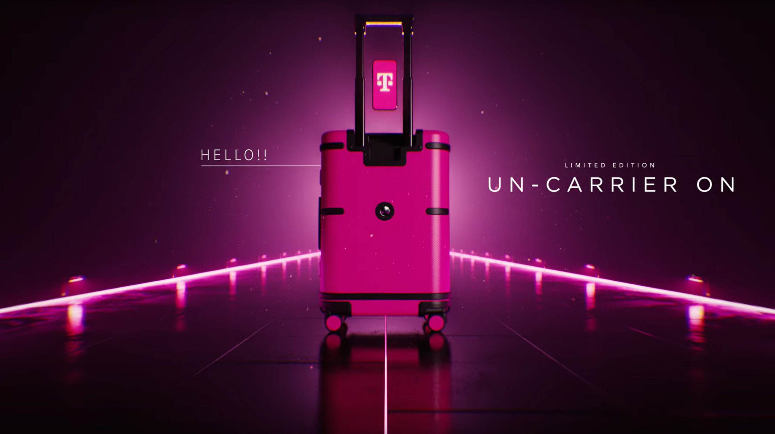 T-Mobile’s ridiculous suitcase includes a Qi charger and AirTag pocket