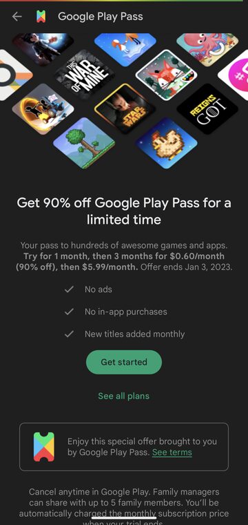Claim three months of Google Play Pass for just $0.68 per month