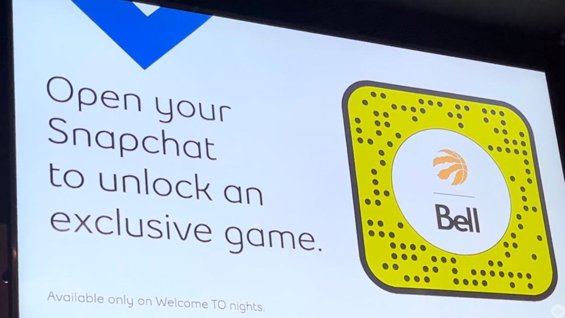 I tried Bell’s 5G Shot Clock Challenge on Snapchat at the Raptors game and you should too