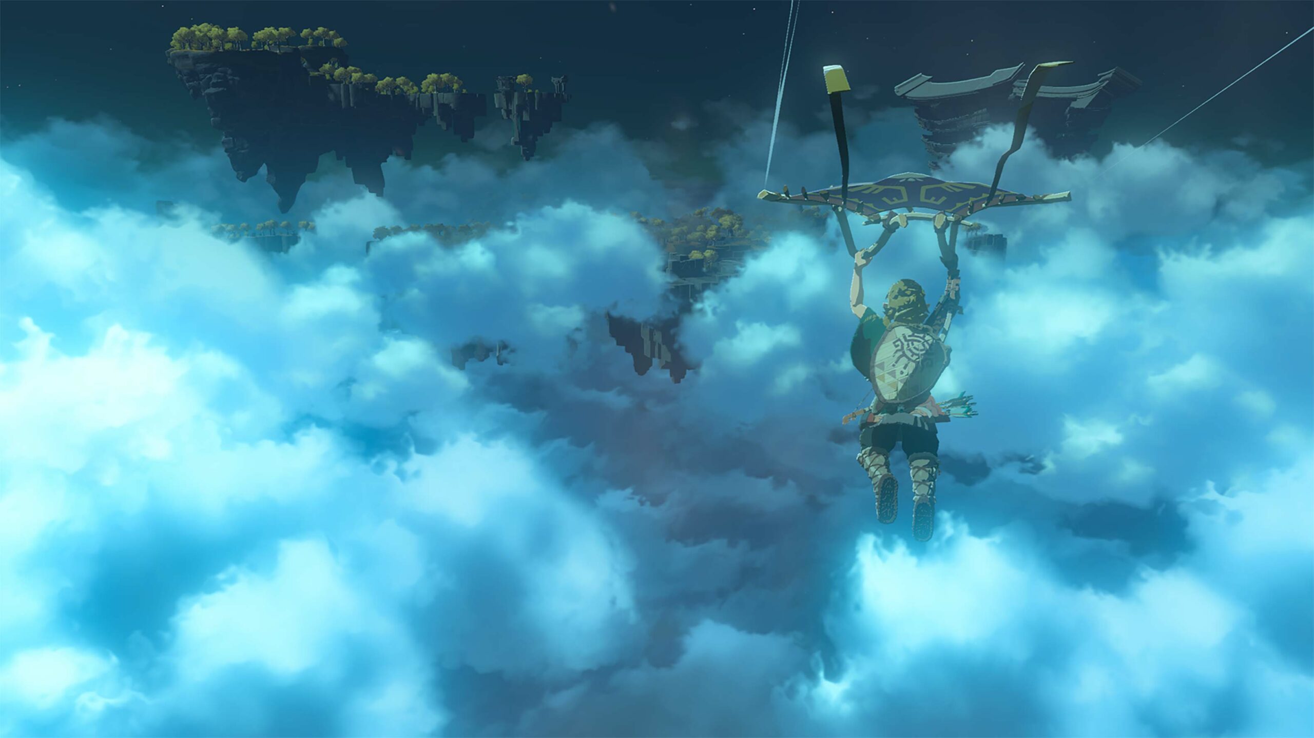 The Legend of Zelda: Tears of the Kingdom Link gliding