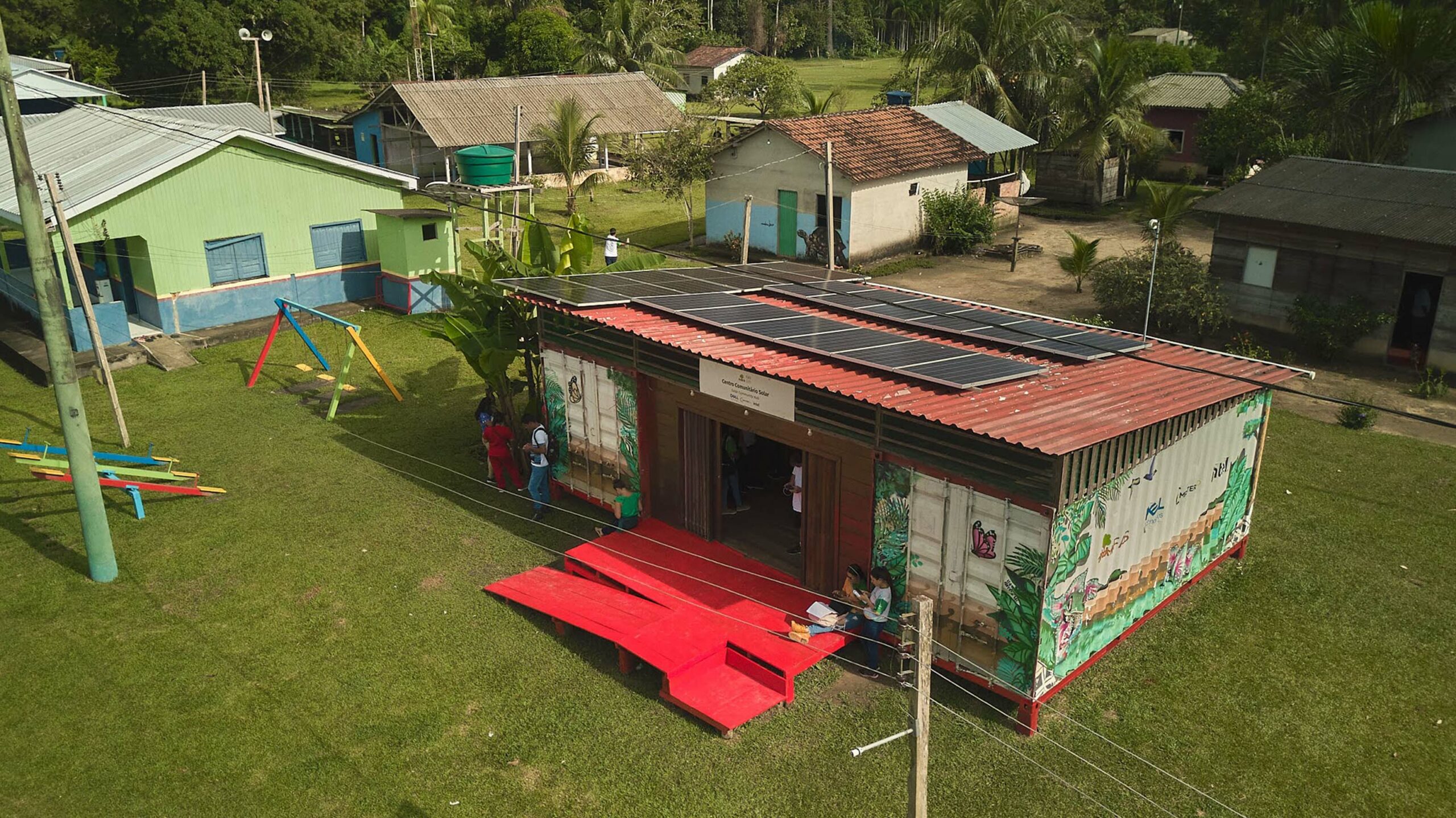 Aerial view of the Solar Community Hub
