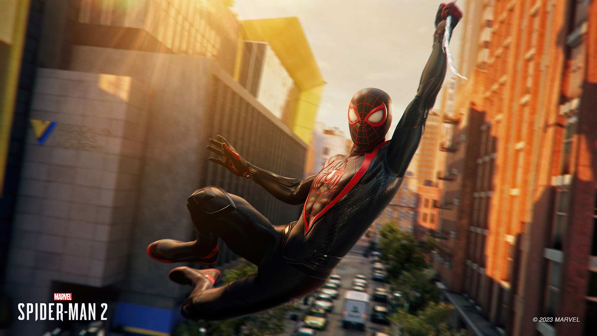 Marvel's Spider-Man 2 Miles swinging