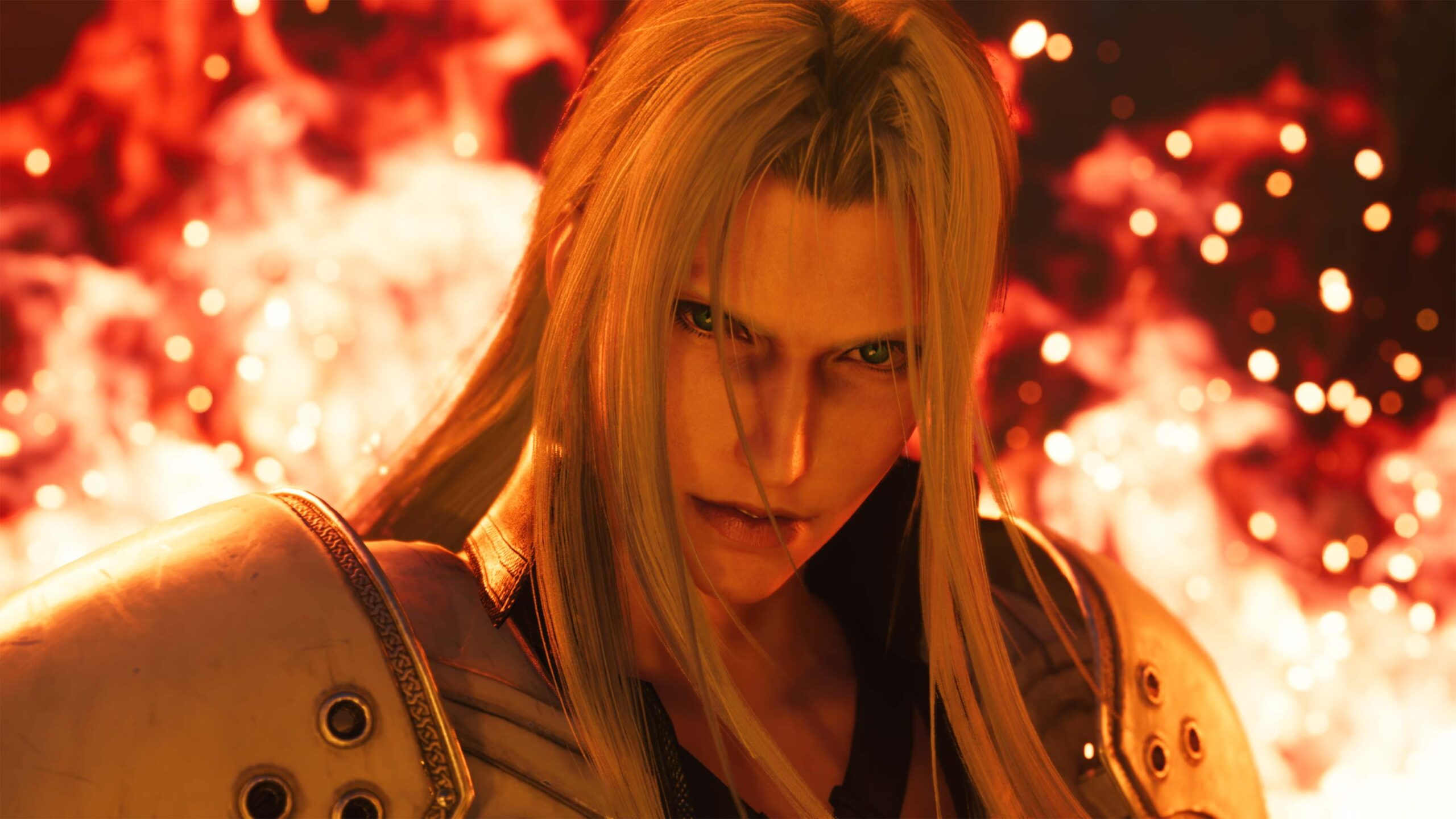 Final Fantasy VII Rebirth Sephiroth in flames