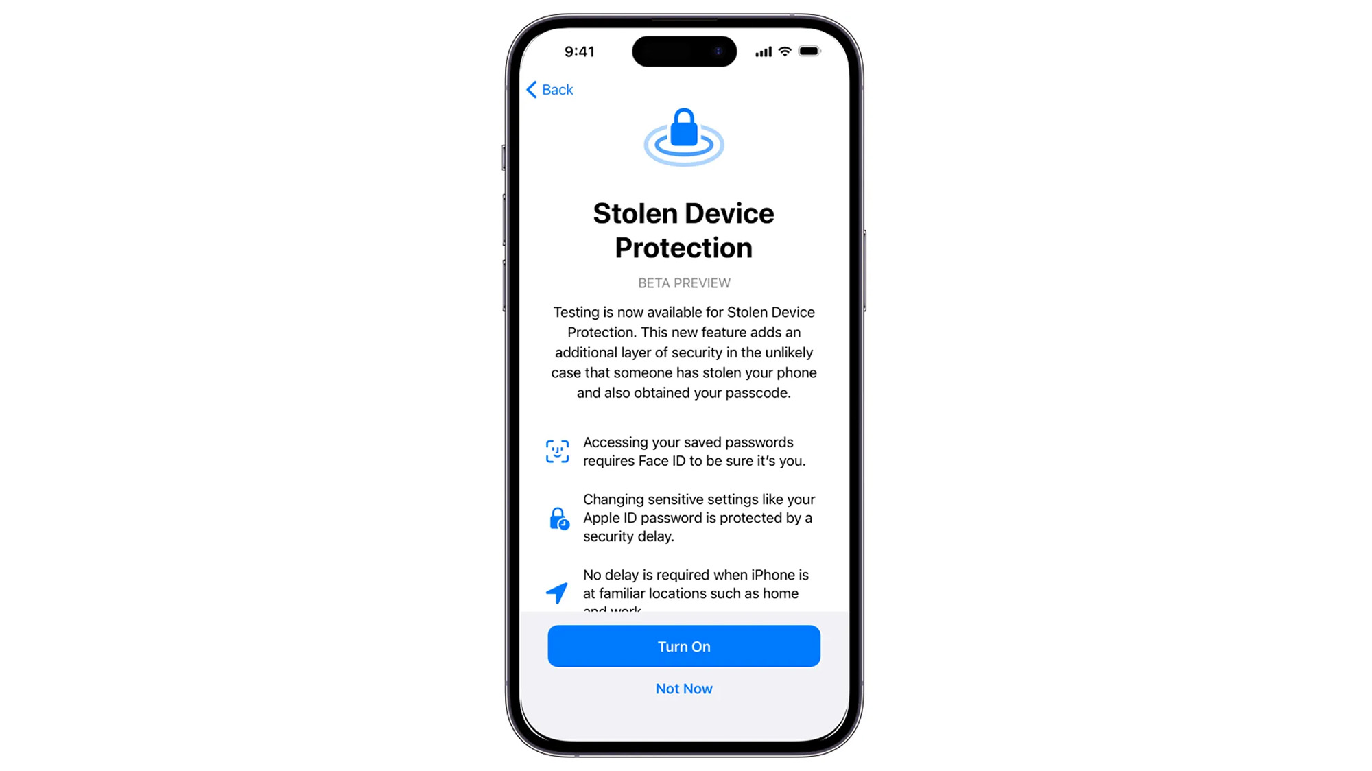 iPhone Stolen Device Protection